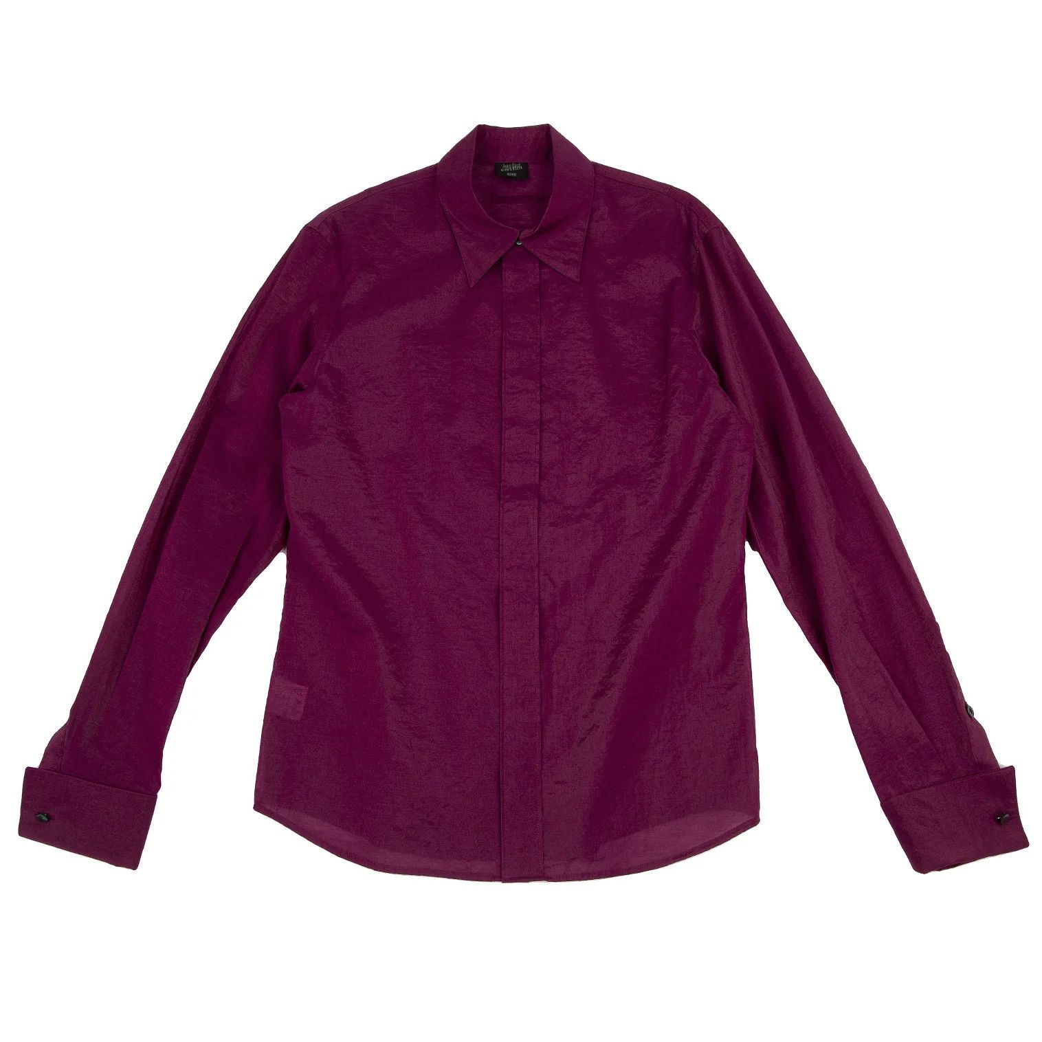 Jean Paul Gaultier Cotton Nylon Sheer Cuff Shirt in Purple Size 48 Size US M / EU 48-50 / 2 - 1 Thumbnail