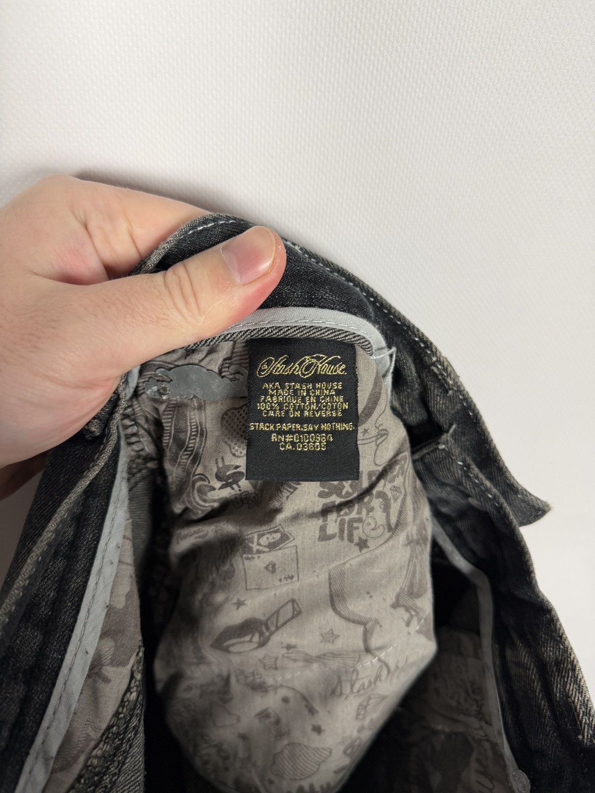 Vintage Y2K Black Wash Denim Jeans Pegasus Embroidery Winged Horse Size US 34 / EU 50 - 9 Thumbnail