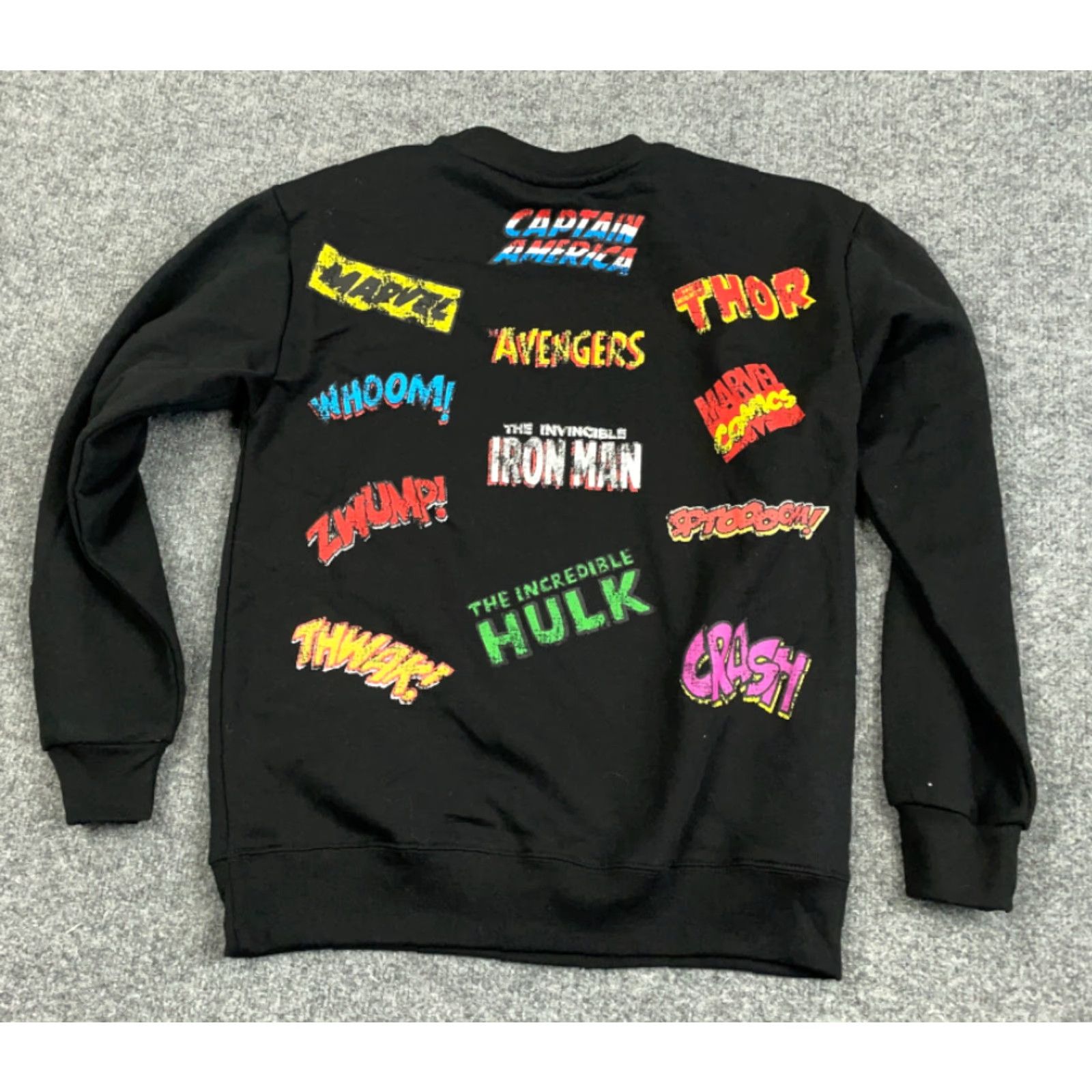 Vintage Marvel Avengers Sweatshirt Double Sided Print Adult Small Hulk Iron Man Thor Size US S / EU 44-46 / 1 - 2 Thumbnail
