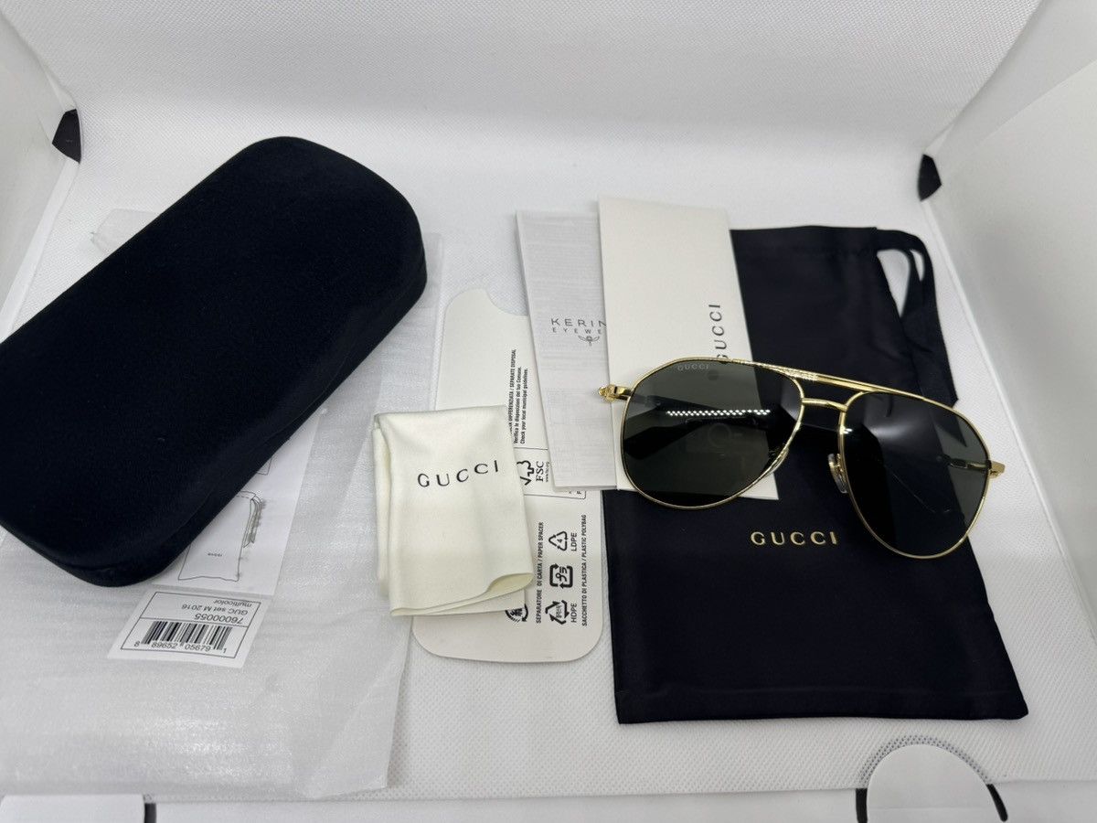 Gucci × Vintage Gucci sunglasses GG1220S 001 59 Made in Japan New Collection Size ONE SIZE - 12 Thumbnail