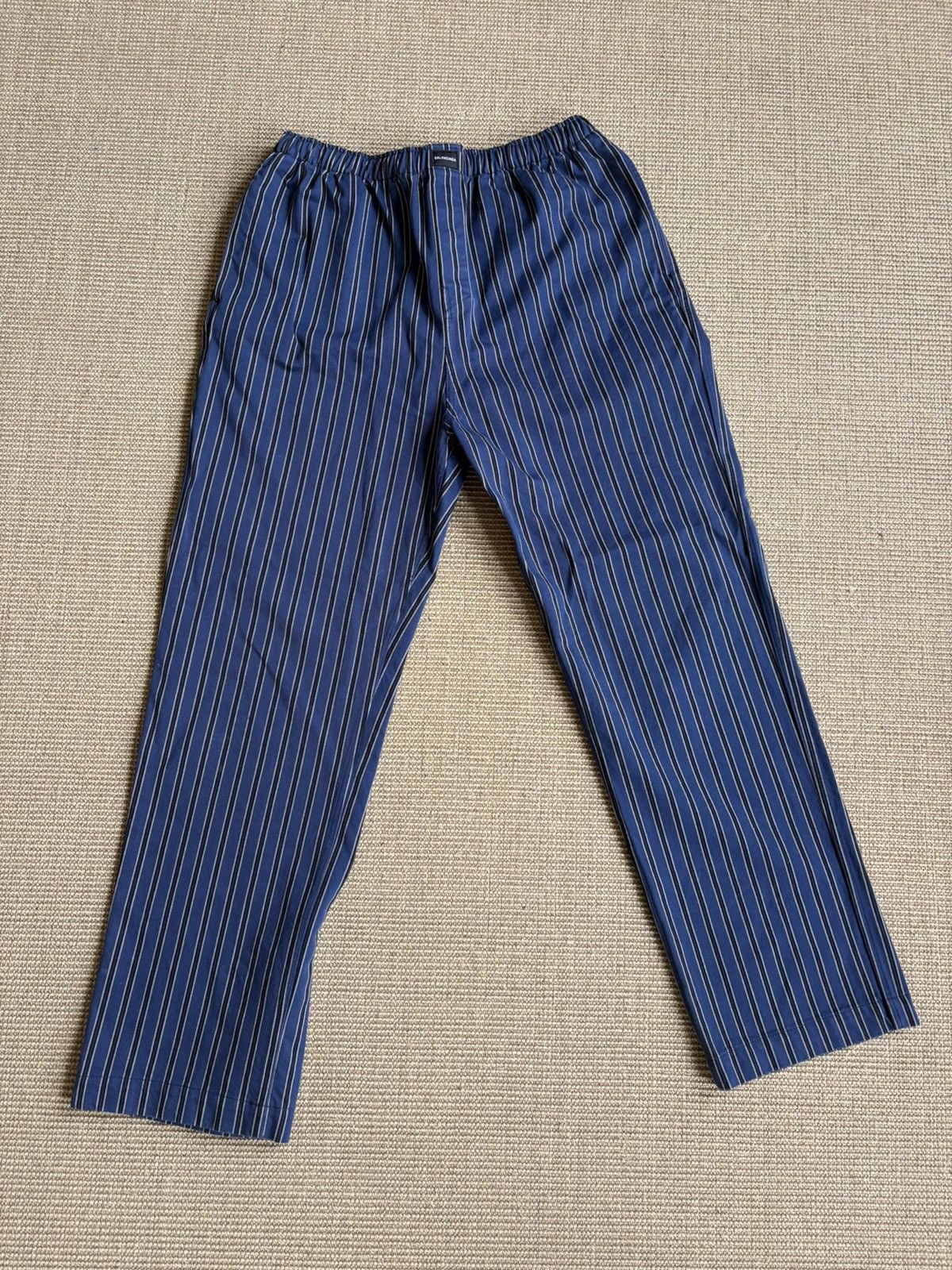 Balenciaga Striped Pants Blue