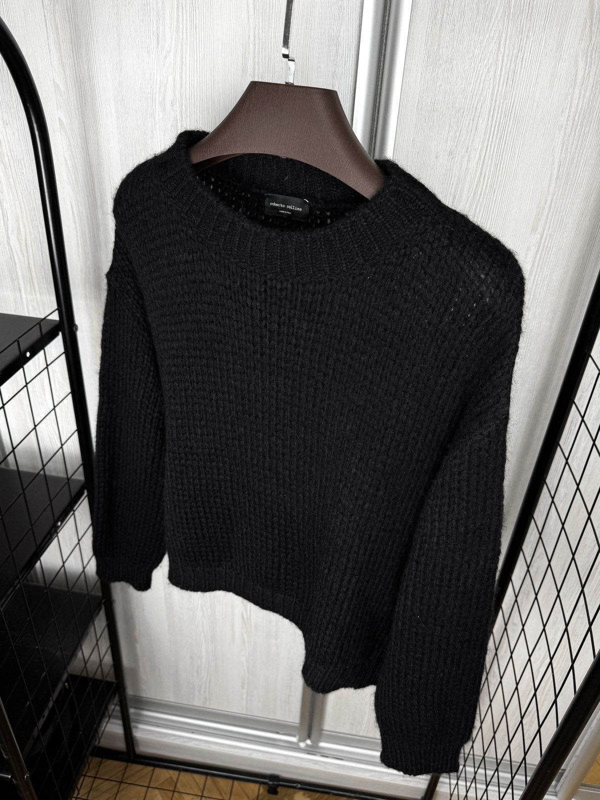 Roberto Collina Roberto Collina black baby alpaca wool oversized sweater L Size L / US 10 / IT 46 - 5 Thumbnail