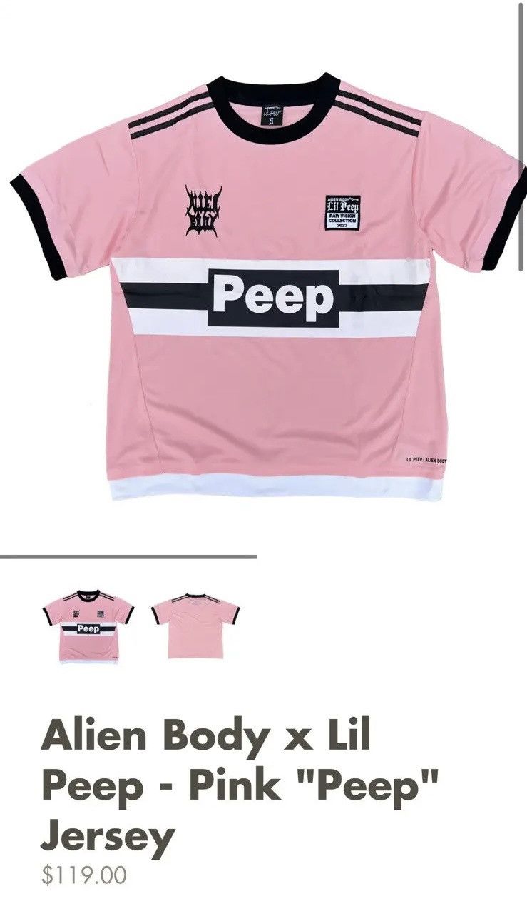 Lil Peep Alien Body x Lil Peep - Pink "Peep" Jersey 3XL Size US XXL / EU 58 / 5 - 1 Thumbnail