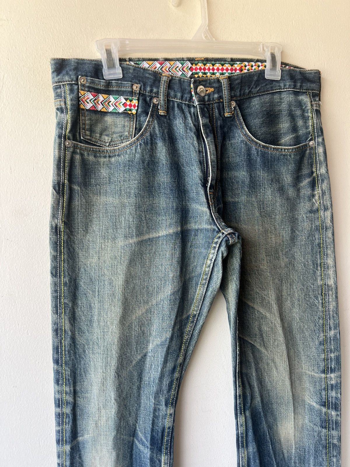 Swagger Vintage Swagger Japan Faded Dirty Mud Denim Jeans Size US 32 / EU 48 - 13 Thumbnail