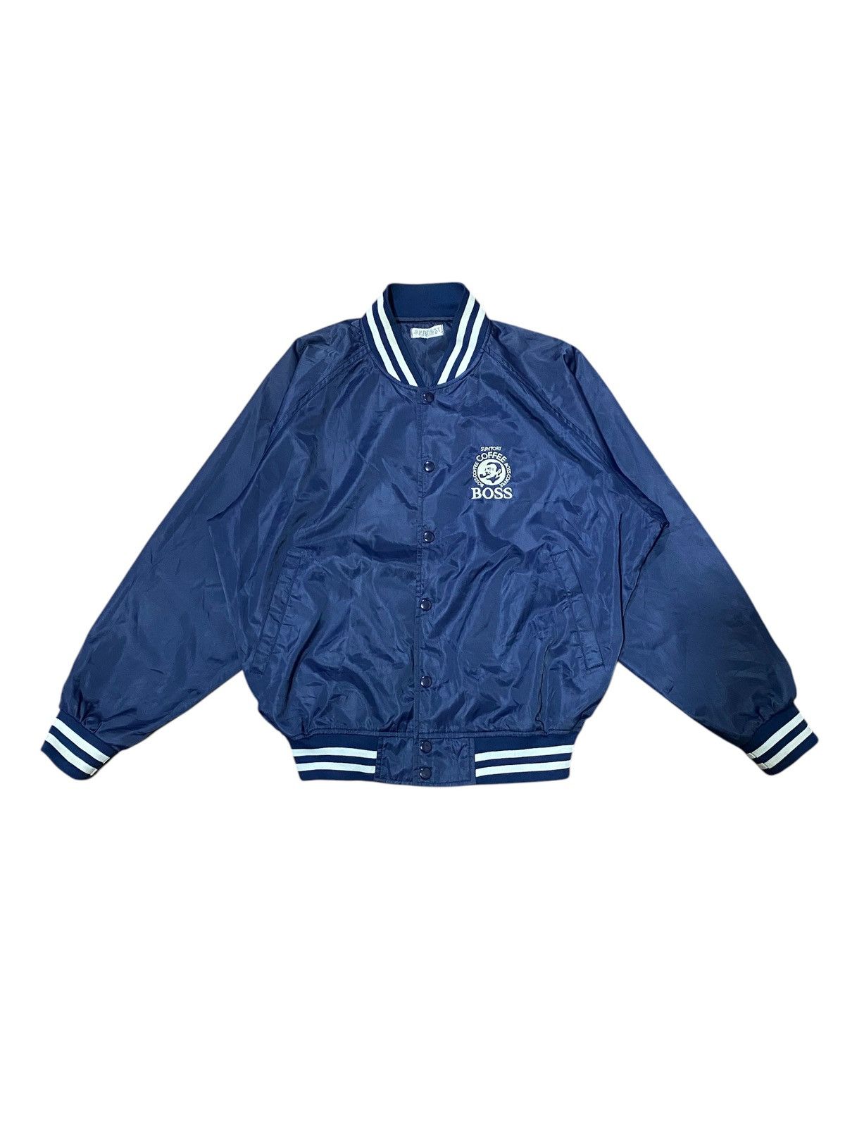 Japanese Brand × Vintage Vintage Suntory Boss Coffee Varsity Jacket Size US L / EU 52-54 / 3 - 1 Thumbnail