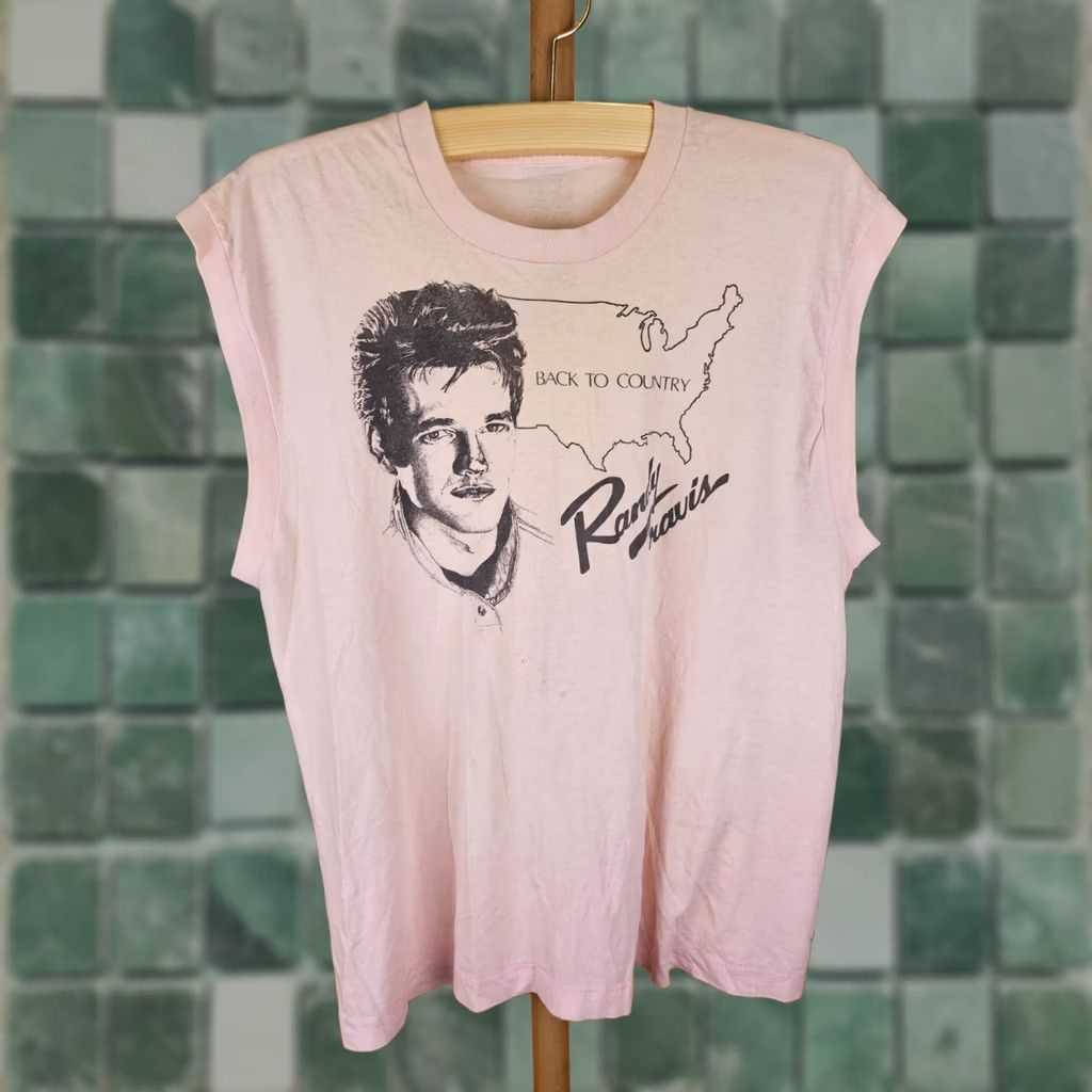Vintage VINTAGE Randy Travis BACK TO COUNTRY SLEEVELESS T-SHIRT XLARGE Pink Men T-Shirt XS None Size US XL / EU 56 / 4 - 1 Thumbnail