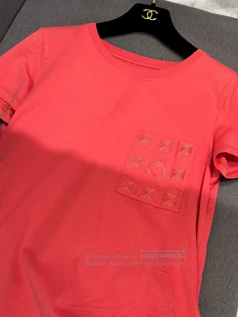 Hermes Hermes #Classic# Pocket Embroidered T-shirt Size XS / US 0-2 / IT 36-38 - 2 Thumbnail