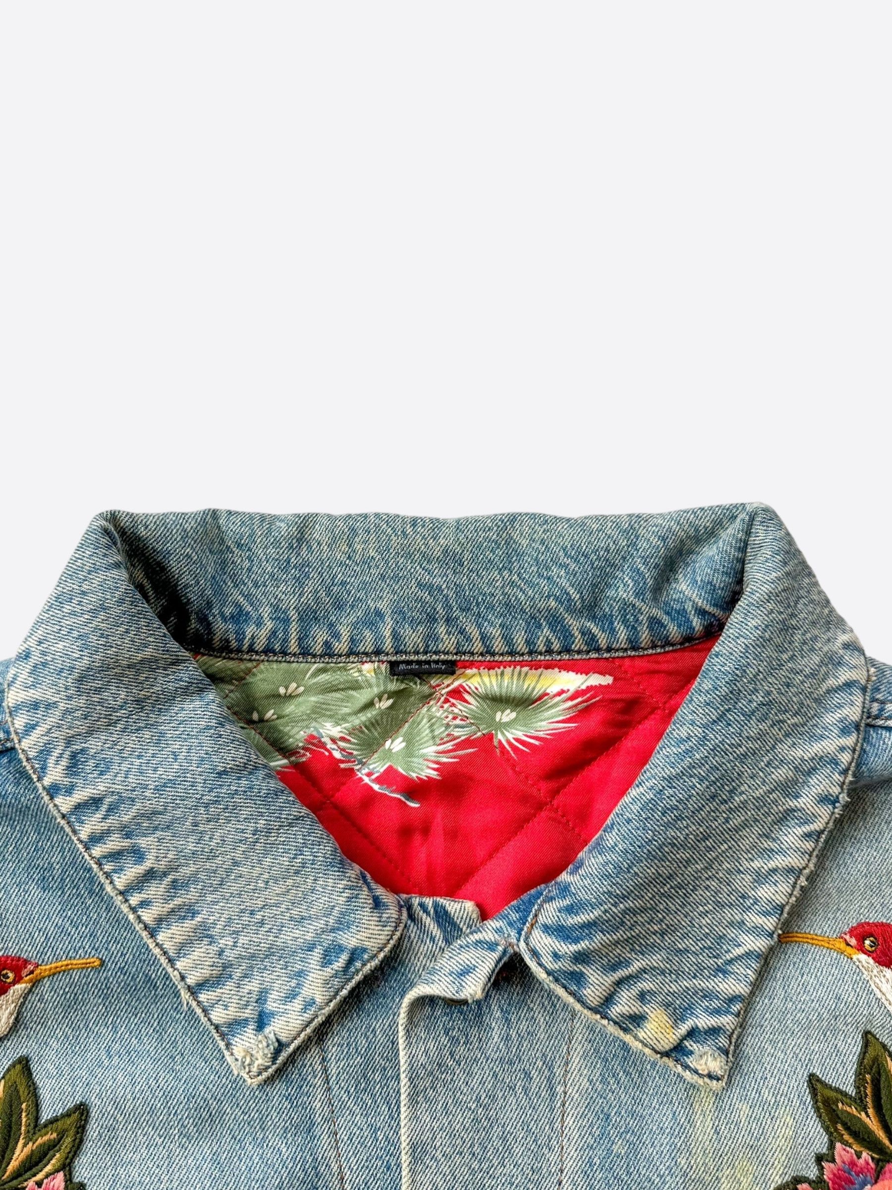Gucci Gucci Blue DIY Custom Embroidered Patch Denim Jacket Size US XXL / EU 58 / 5 - 3 Thumbnail