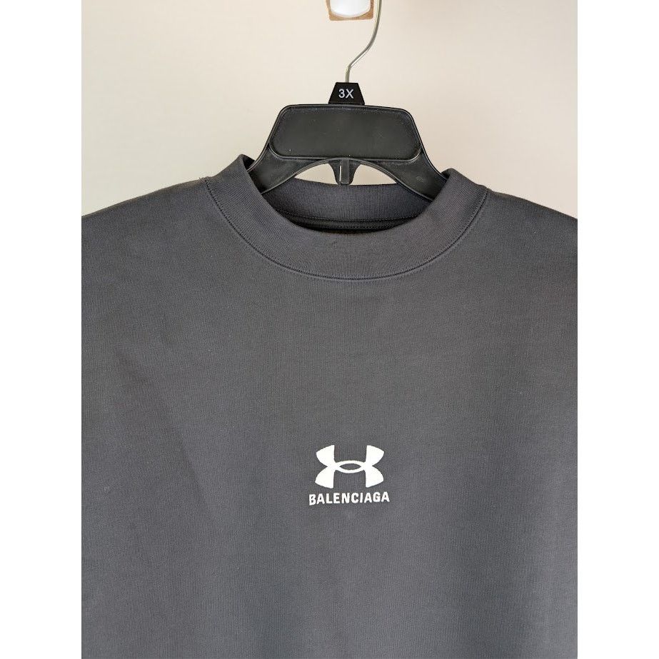 Balenciaga × Under Armour o1rshd1 Under Armour Molleton Oversized Crewneck Sweatshirt Size US L / EU 52-54 / 3 - 7 Thumbnail