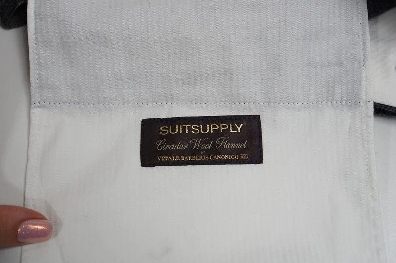 Suitsupply Men Suitsupply Bradon Trousers Flannel Wool Grey UK/US42L Size 42L - 4 Thumbnail