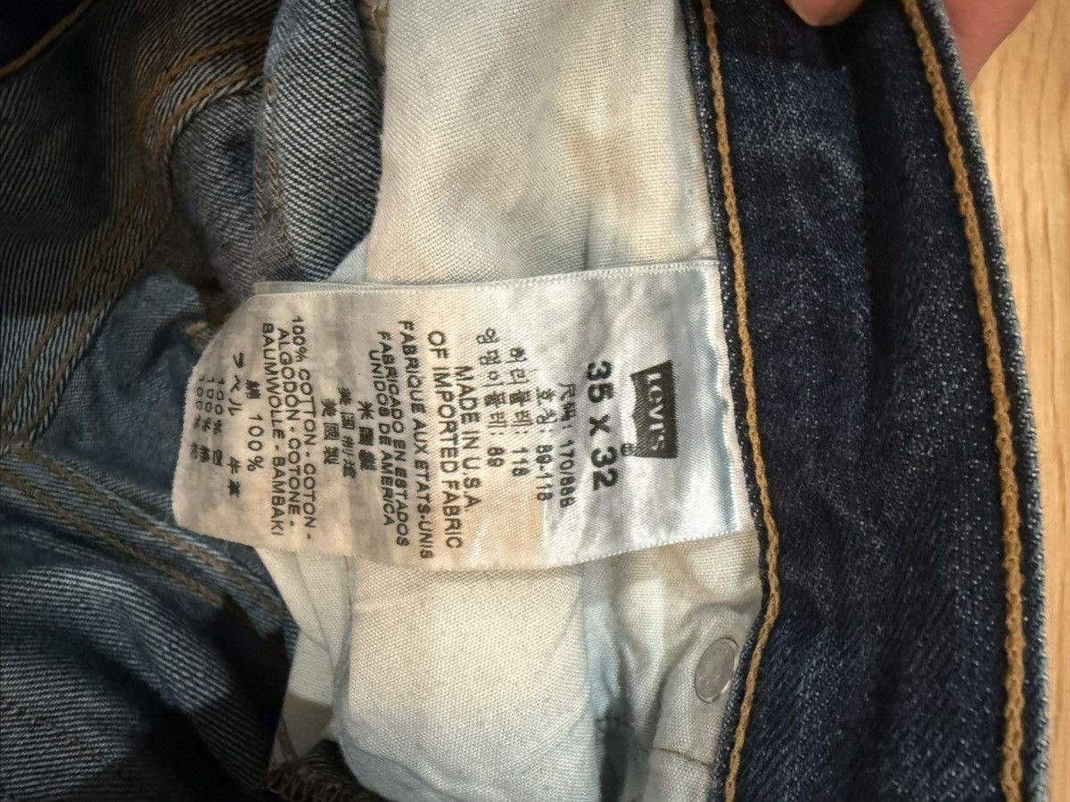 Levi's Levi’s 501 Original Fit Jeans – Dark Wash – 36W 32L Size US 36 / EU 52 - 4 Thumbnail