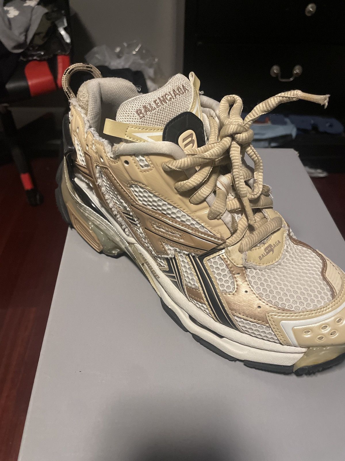 Balenciaga Four-Color Balenciaga Beige Runners Size US 9 / EU 42 - 6 Thumbnail