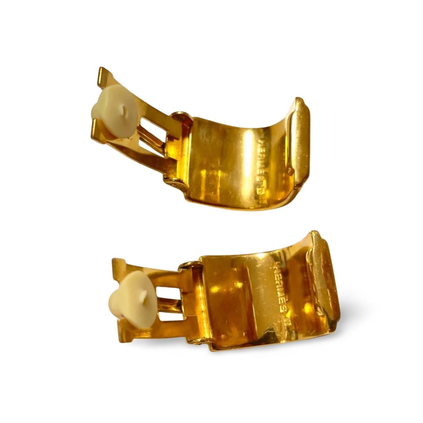 Hermes Vintage Hermes cloisonné enamel golden earrings, lion Size ONE SIZE - 4 Thumbnail