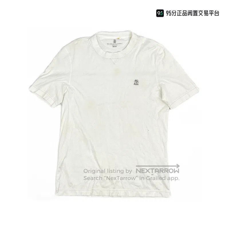 Brunello Cucinelli Brunello Cucinelli Logo Crew Neck Short Sleeve T. Size US M / EU 48-50 / 2 - 8 Thumbnail