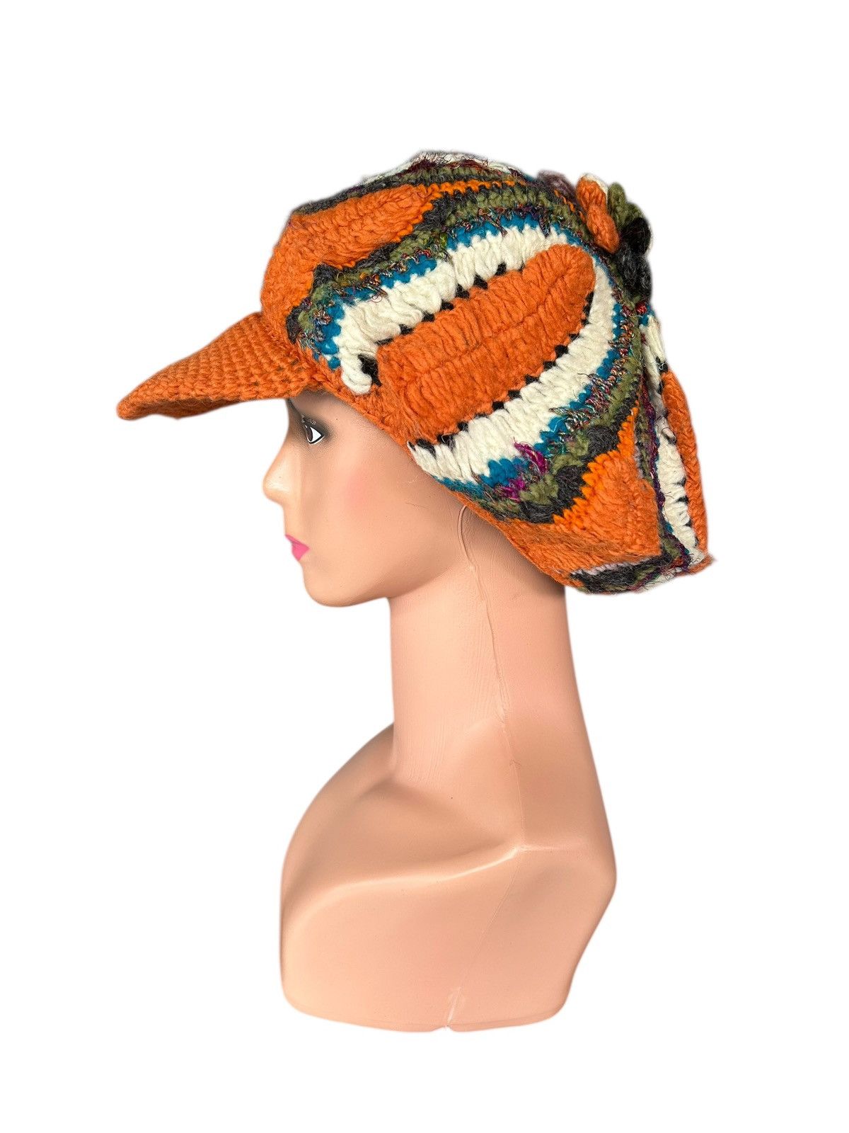 Japanese Brand × Kapital × Vintage Rare Crochet Knitted Handmade Custom Japanese Style big Hats Size ONE SIZE - 3 Thumbnail