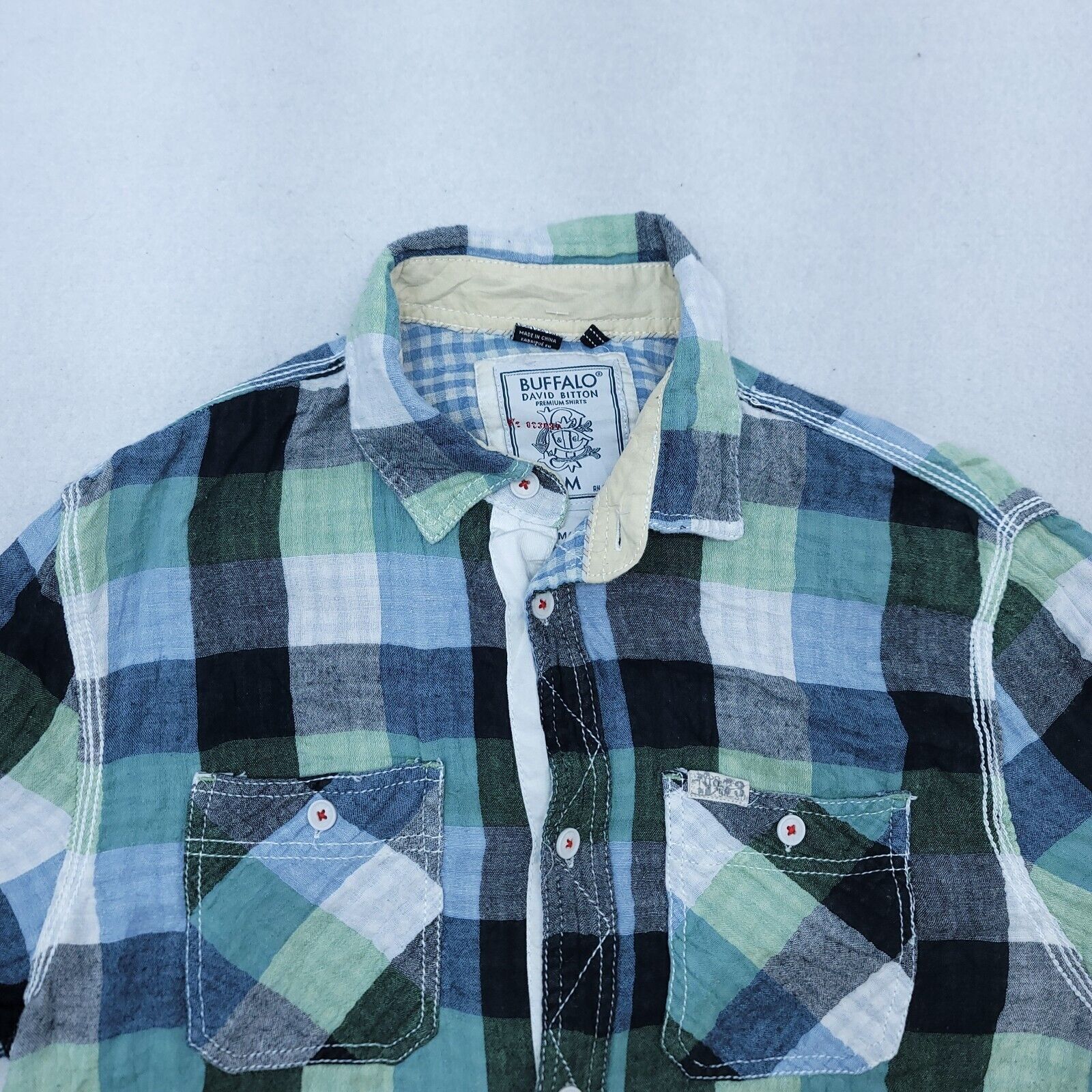 Buffalo David Bitton Buffalo David Bitton Gingham Flannel Shirt Mens Size M Green Size US M / EU 48-50 / 2 - 1 Thumbnail