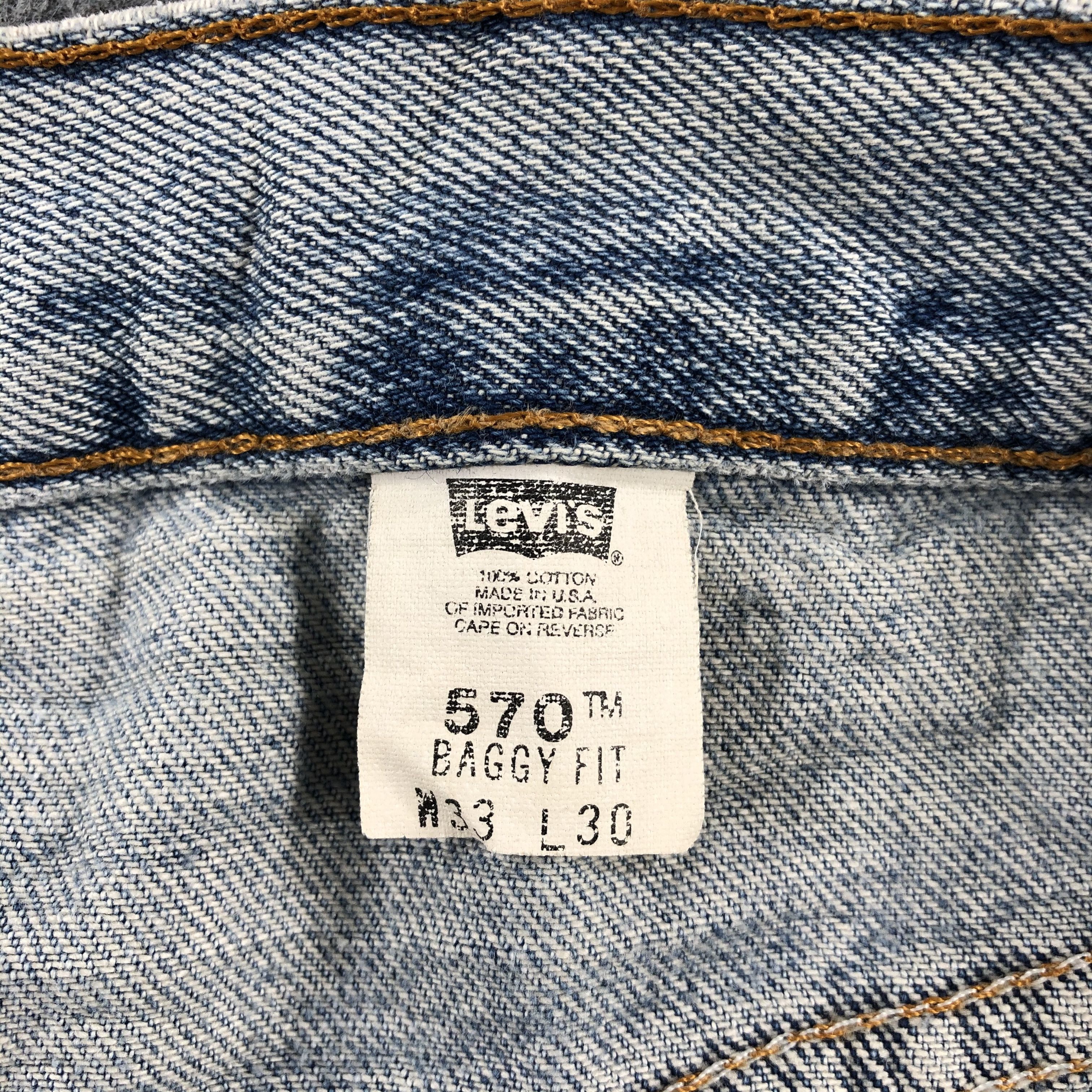 Levi's 90s Vintage Levis 570 Jeans-J2520 Size US 33 - 15 Thumbnail