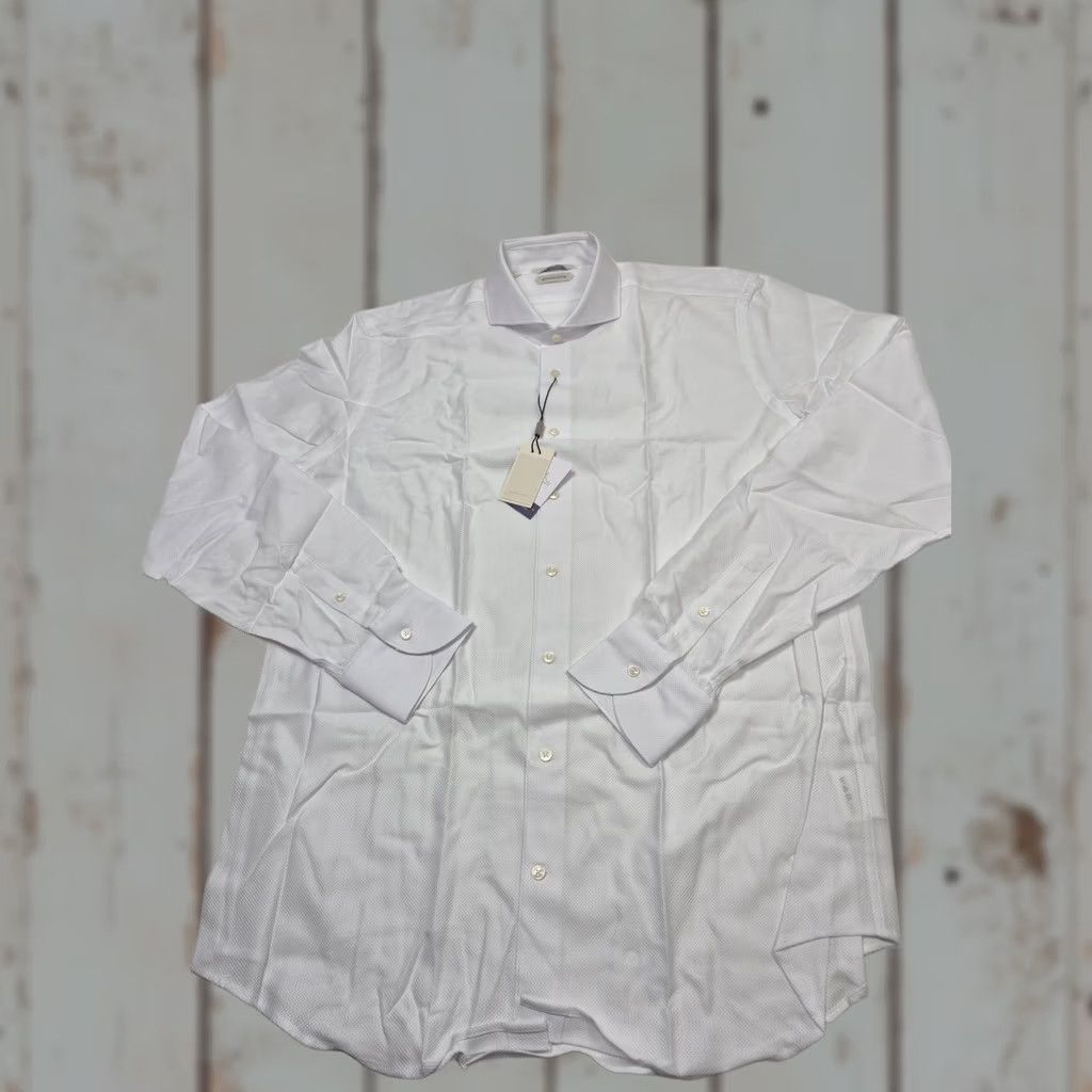 Suitsupply Suitsupply Dress Shirt Mens 17.5 36/37 White Slim Fit Egyptian Cotton Formal Shirt Size 48R - 1 Thumbnail