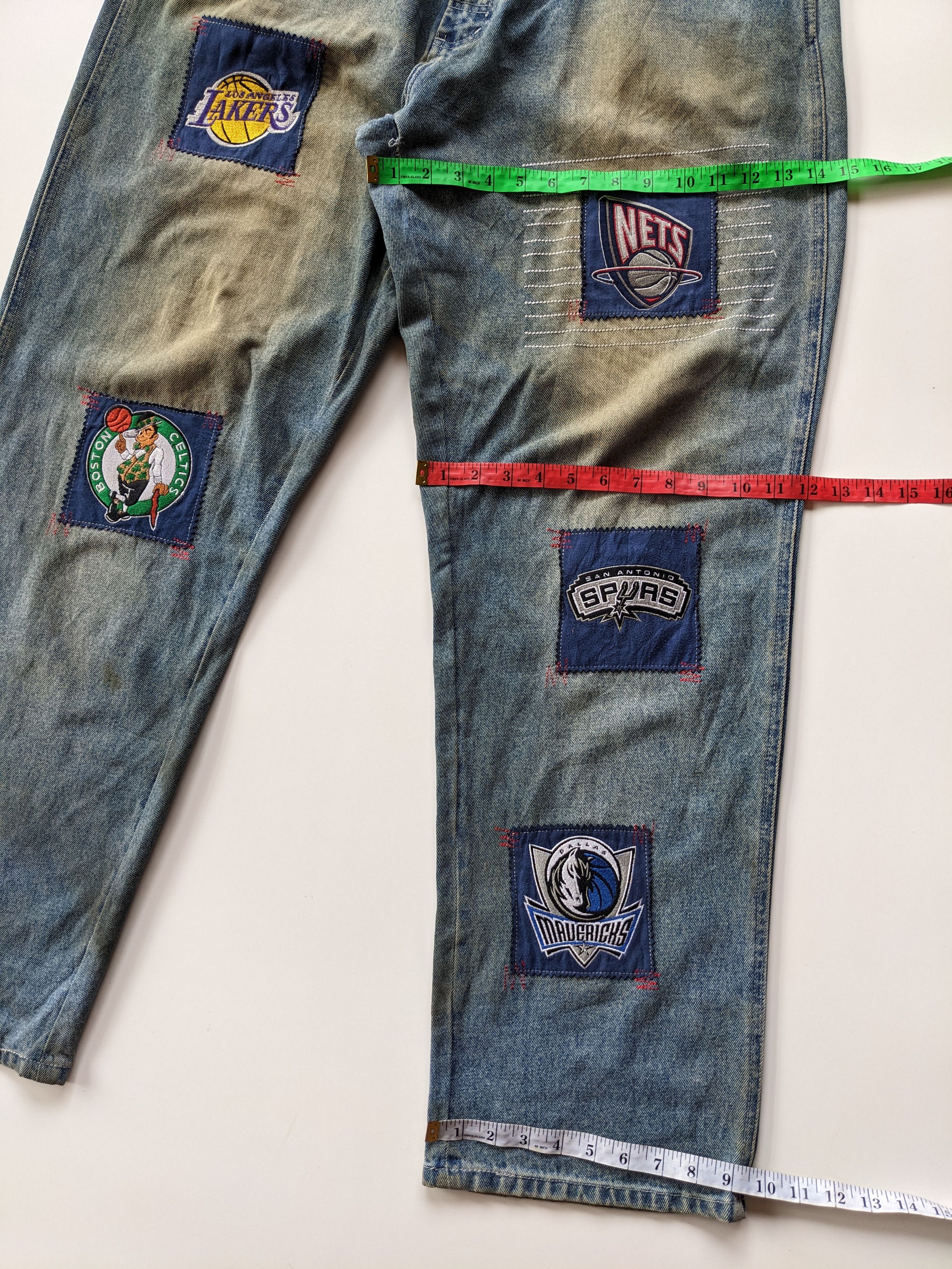 NBA × Vintage Vintage NBA baggy patchwork ballon jeans Size US 36 / EU 52 - 12 Thumbnail