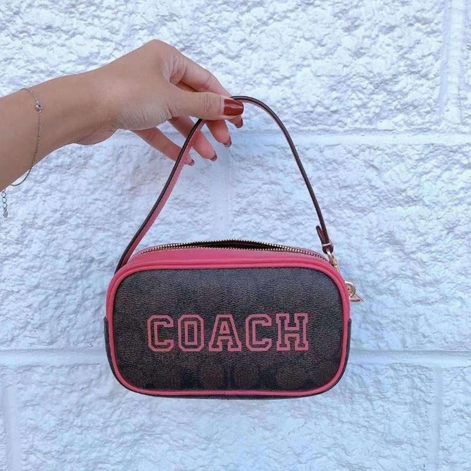 Coach Coach CB851 Jamie Wristlet In Signature Canvas Watermelon Size ONE SIZE - 1 Thumbnail