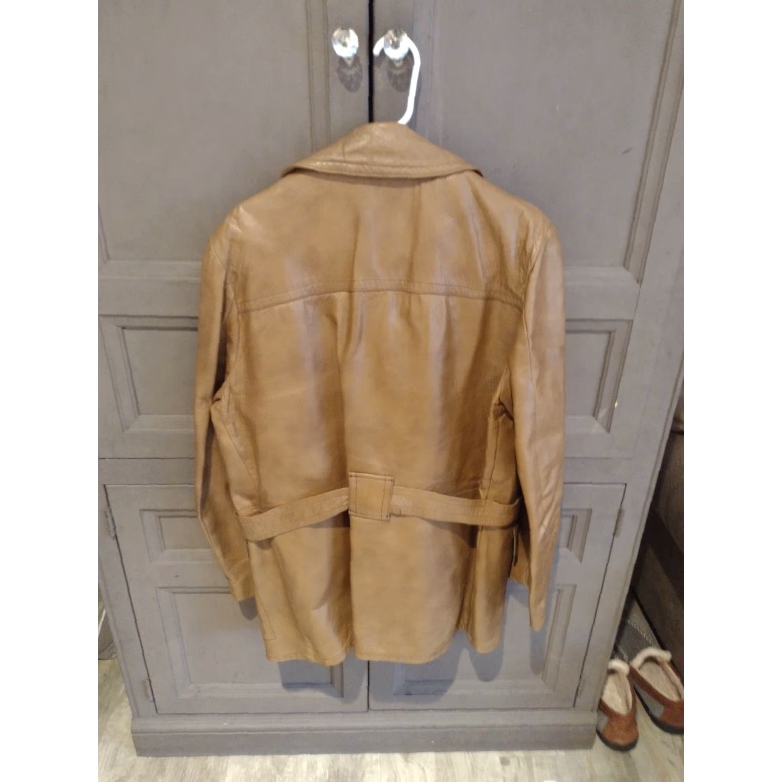 Vintage VINTAGE Wickfield Sportswear Leather Jacket Men 42 Brown Goatskin 70s Cowboy Casual Size US XS / EU 42 / 0 - 6 Thumbnail