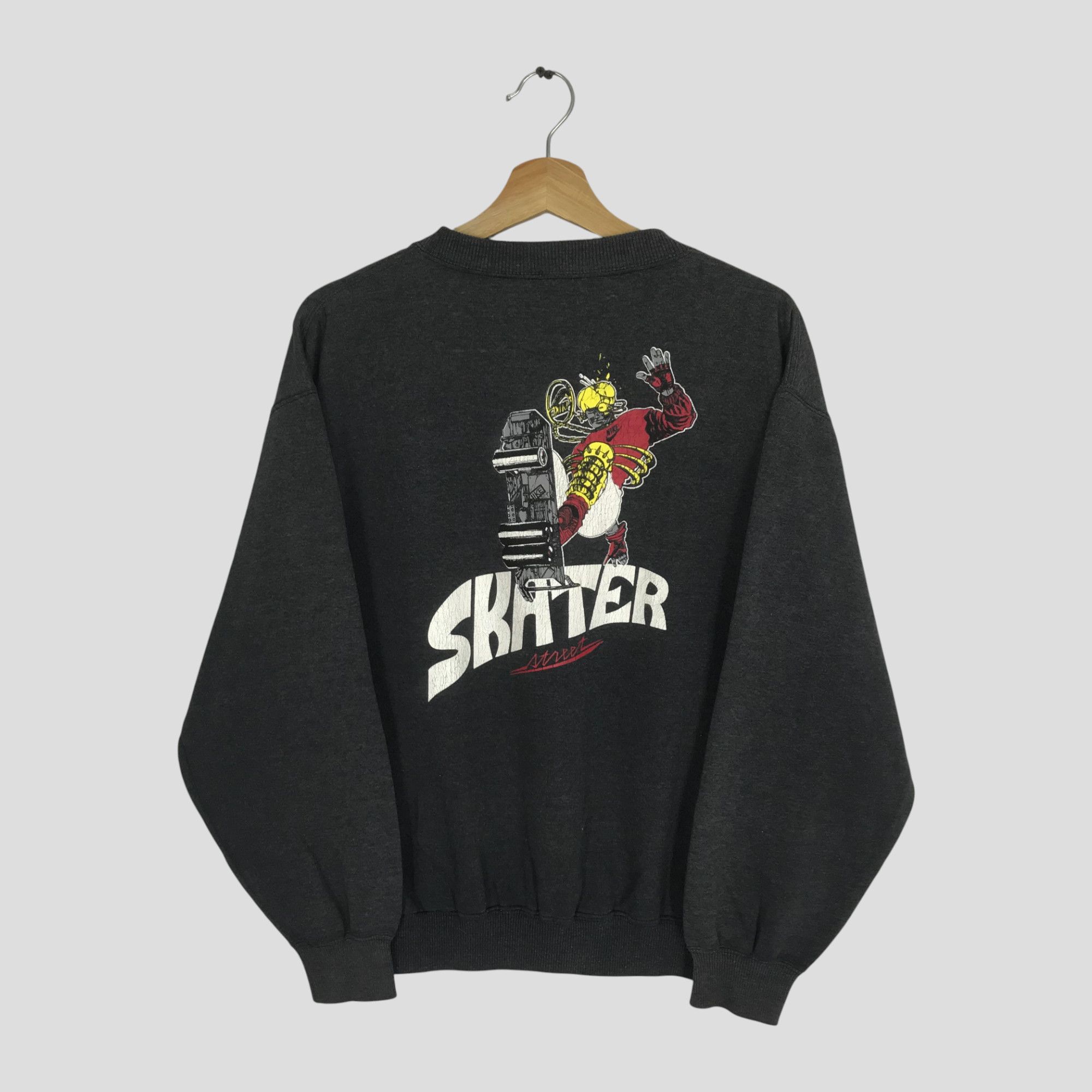 Vintage Vintage 90's Skater Street Black Sweatshirt - 569 Size US L / EU 52-54 / 3 - 2 Thumbnail