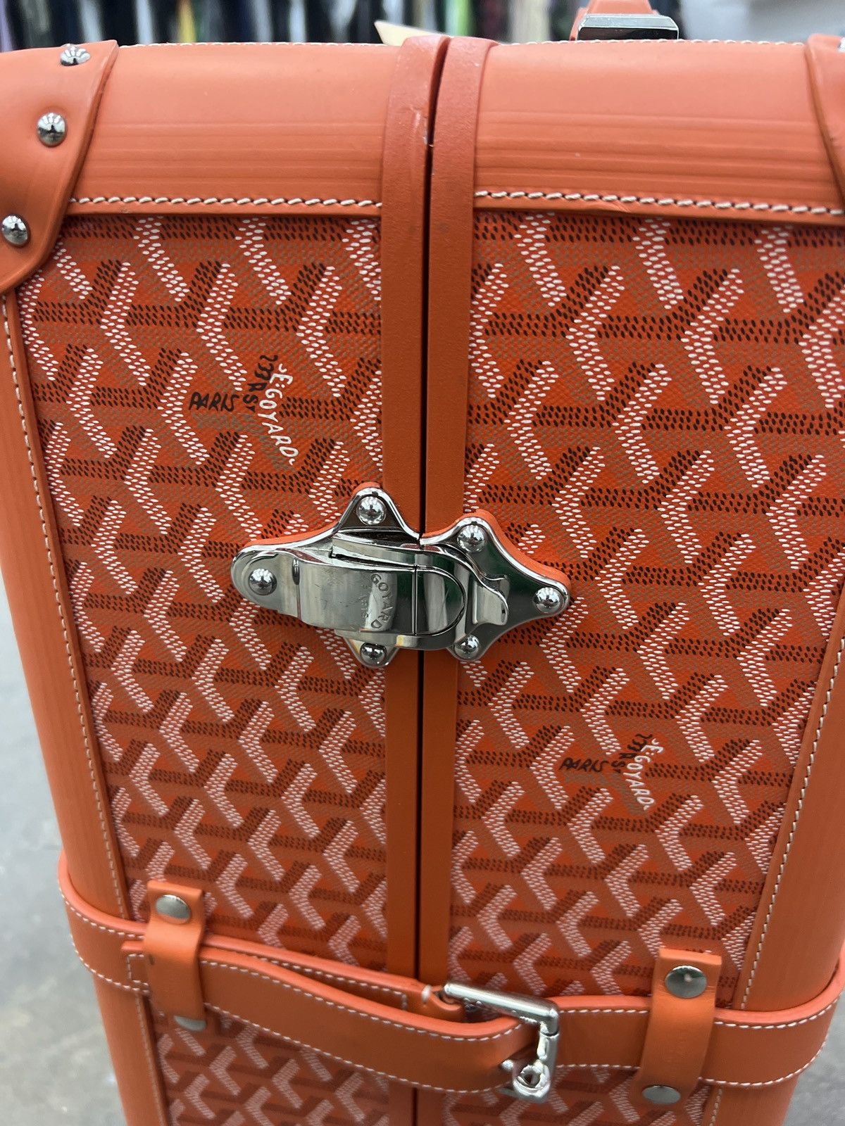 Goyard Goyard Bourget PM Carry On Suitecase Orange Canvas Trolley Size ONE SIZE - 24 Thumbnail