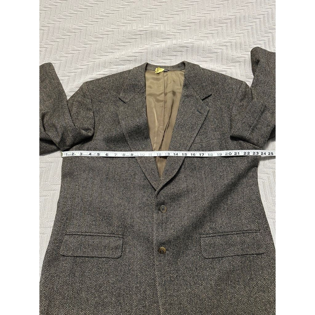 Bloomingdale's Bloomingdale's Peterborough Row black chevron wool blazer Size 46R - 7 Thumbnail