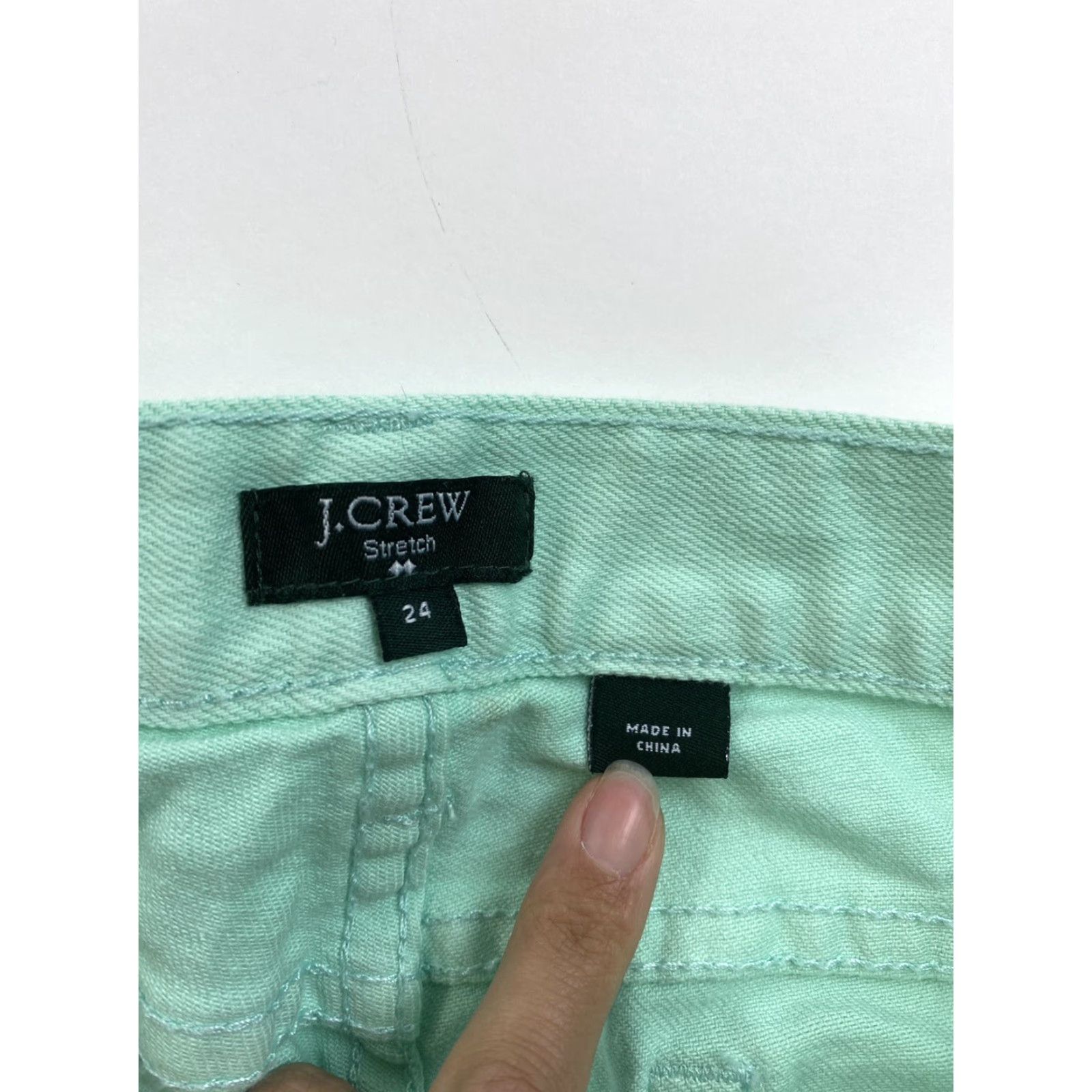 J.Crew J.Crew Jeans Womens 24 Toothpick Pastel Green City Classic Skinny Pockets Zip Button Vintage No Size 26" / US 2 / IT 38 - 3 Thumbnail