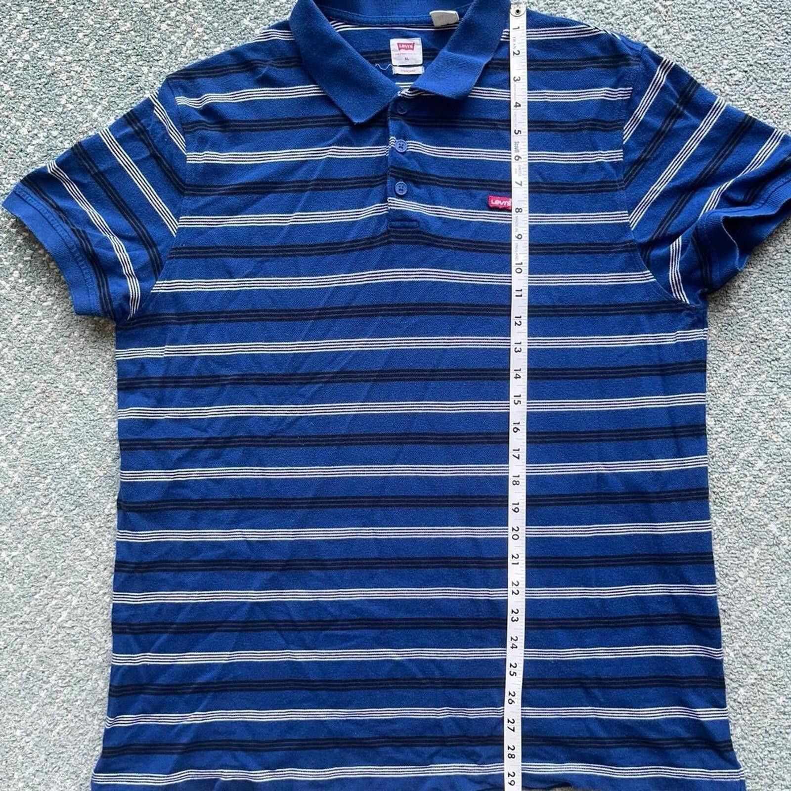 Levi's Levi’s Polo Men’s Blue Short Sleeve Striped Shirt Size XL Size US XL / EU 56 / 4 - 5 Thumbnail