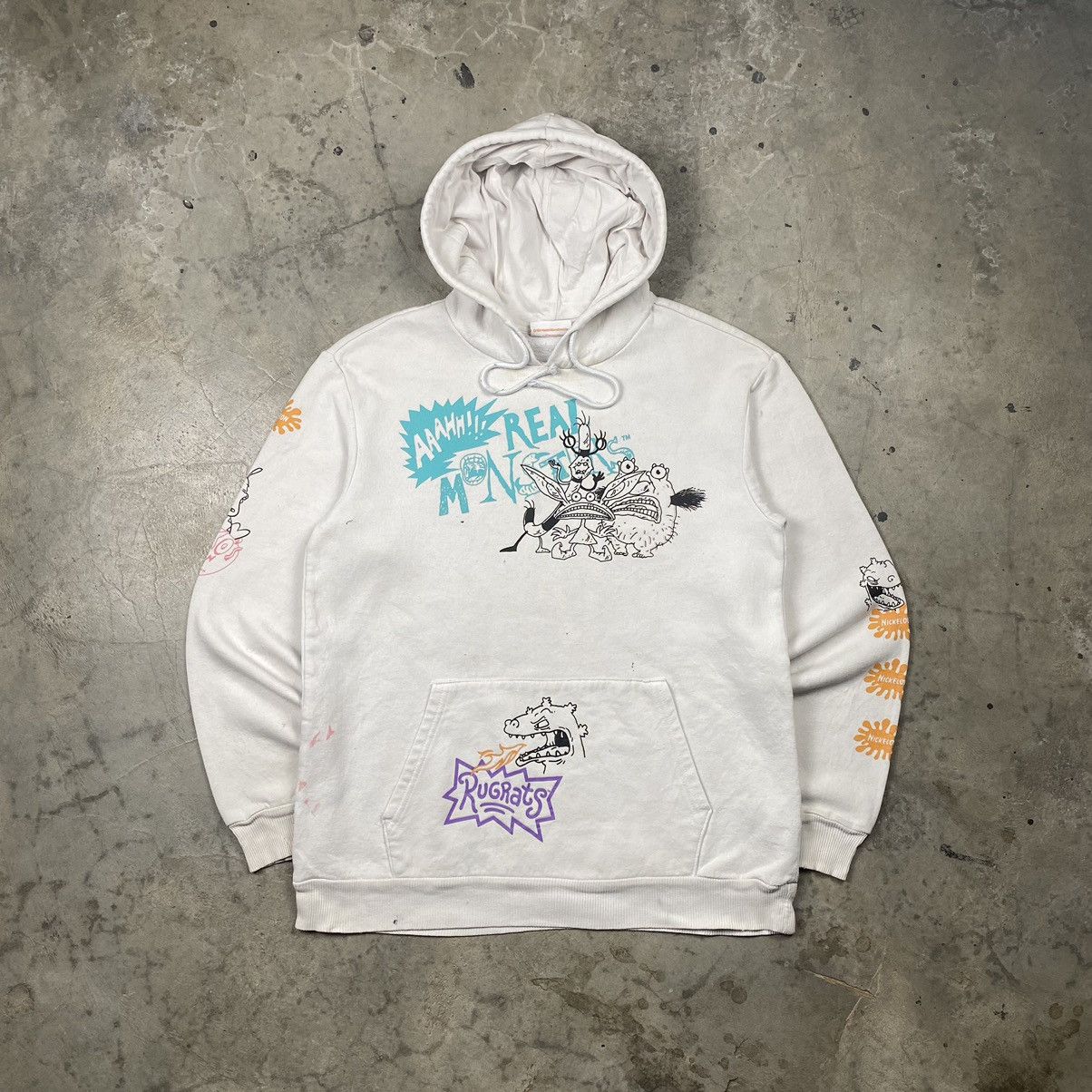 Cartoon Network × Disney Iconic Nicklodeon Cartoon Distressed Painted Pullover Size US M / EU 48-50 / 2 - 1 Thumbnail