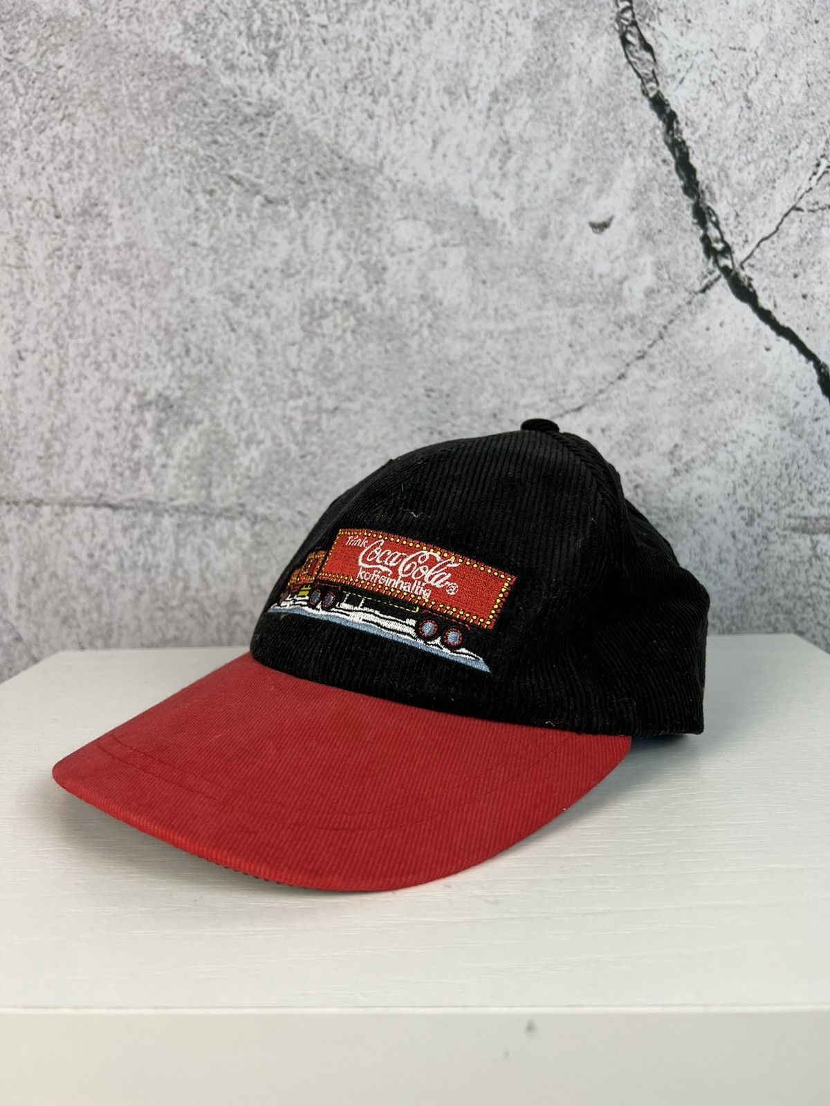 Coca Cola Vintage 90’s Coca Cola Embroidered Corduroy Snap Back Hat Size ONE SIZE - 3 Thumbnail
