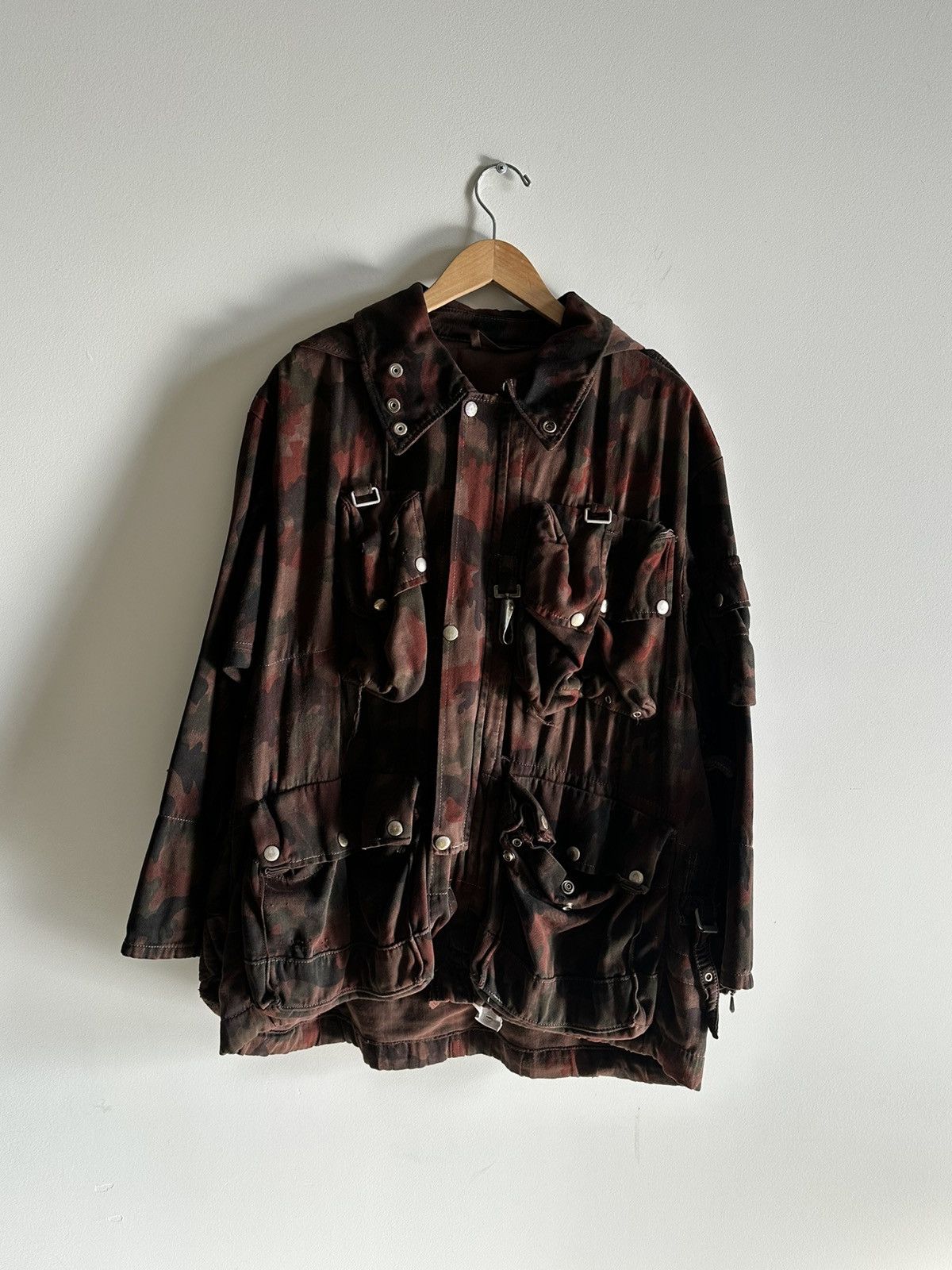 Vintage vintage Swiss Army alpineflauge Parka overdyed Size US L / EU 52-54 / 3 - 1 Thumbnail