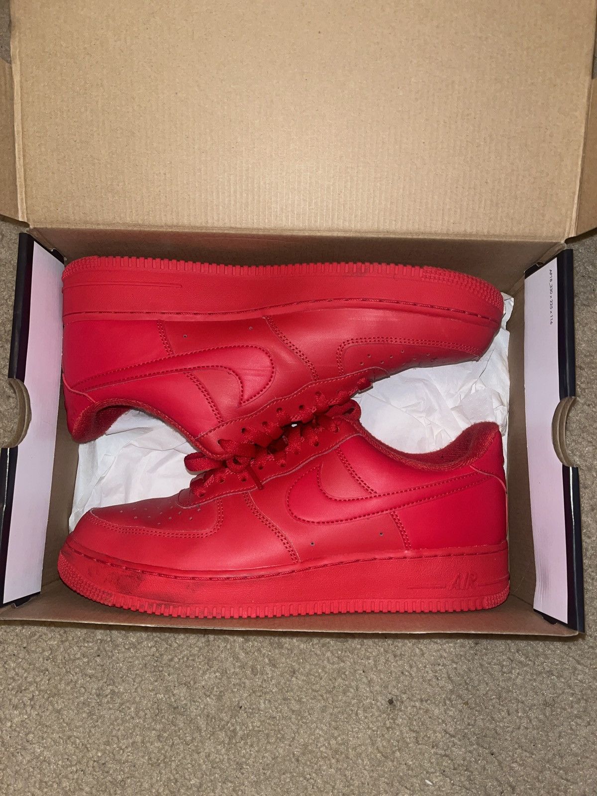 Nike AIR FORCE 1 ‘07 LV8 1 University Red Size US 10 / EU 43 - 2 Thumbnail