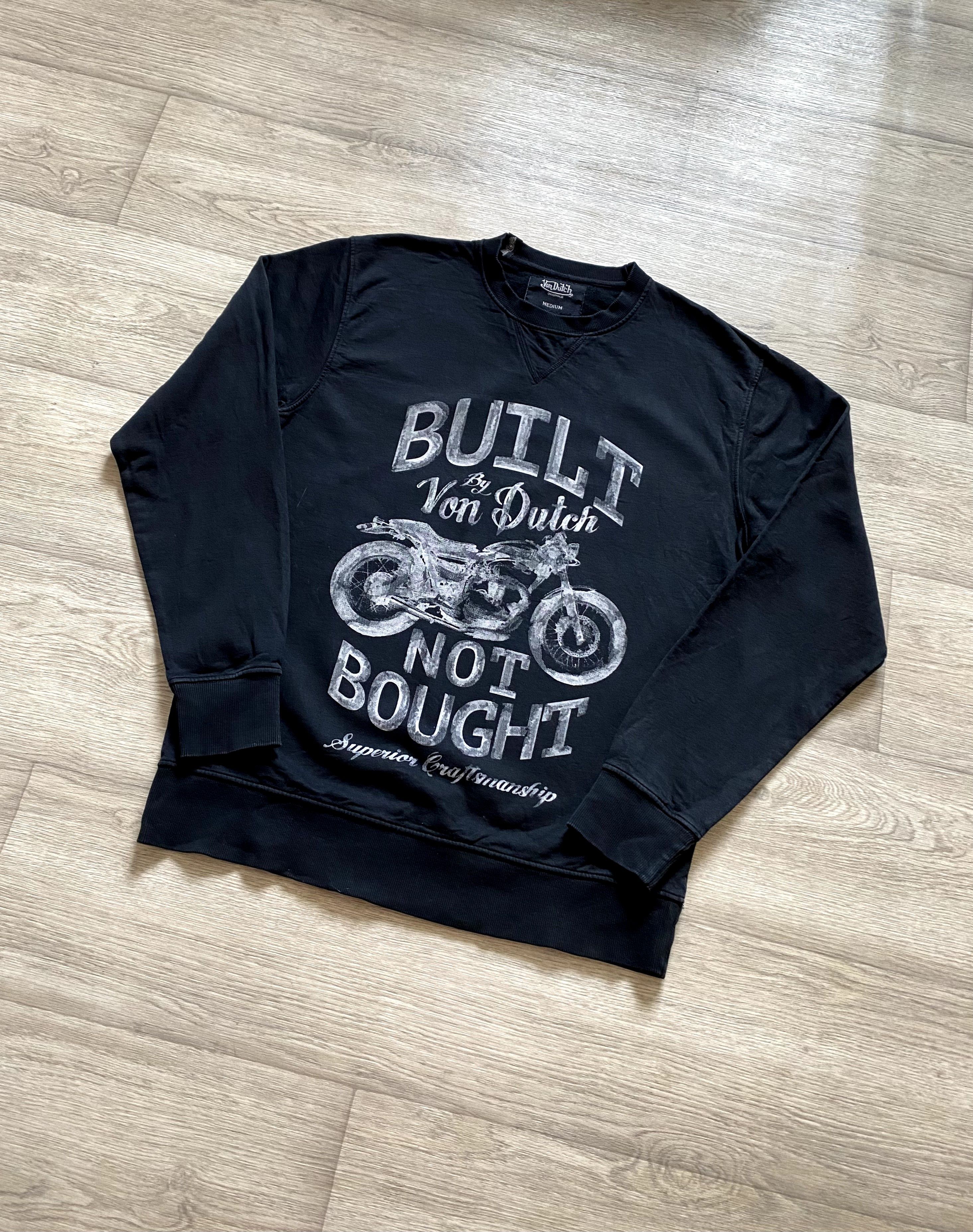 Vintage × Von Dutch VTG Von Dutch Biker Sweatshirt Y2K Streetwear Size US M / EU 48-50 / 2 - 2 Thumbnail