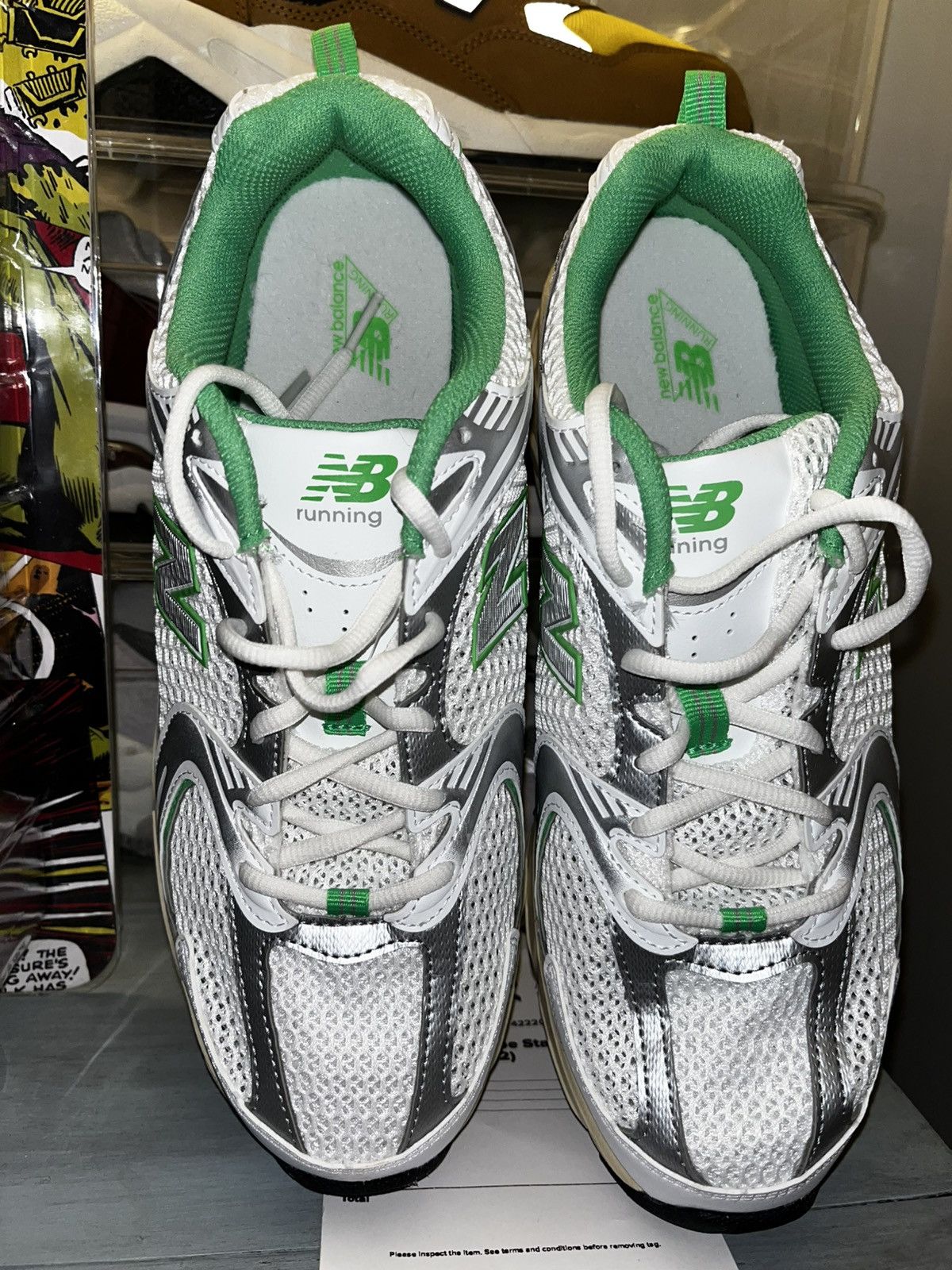 New Balance Size 9.5 New Balance 530 Pine Leaf White & Green Deadstock Size US 9.5 / EU 42-43 - 5 Thumbnail