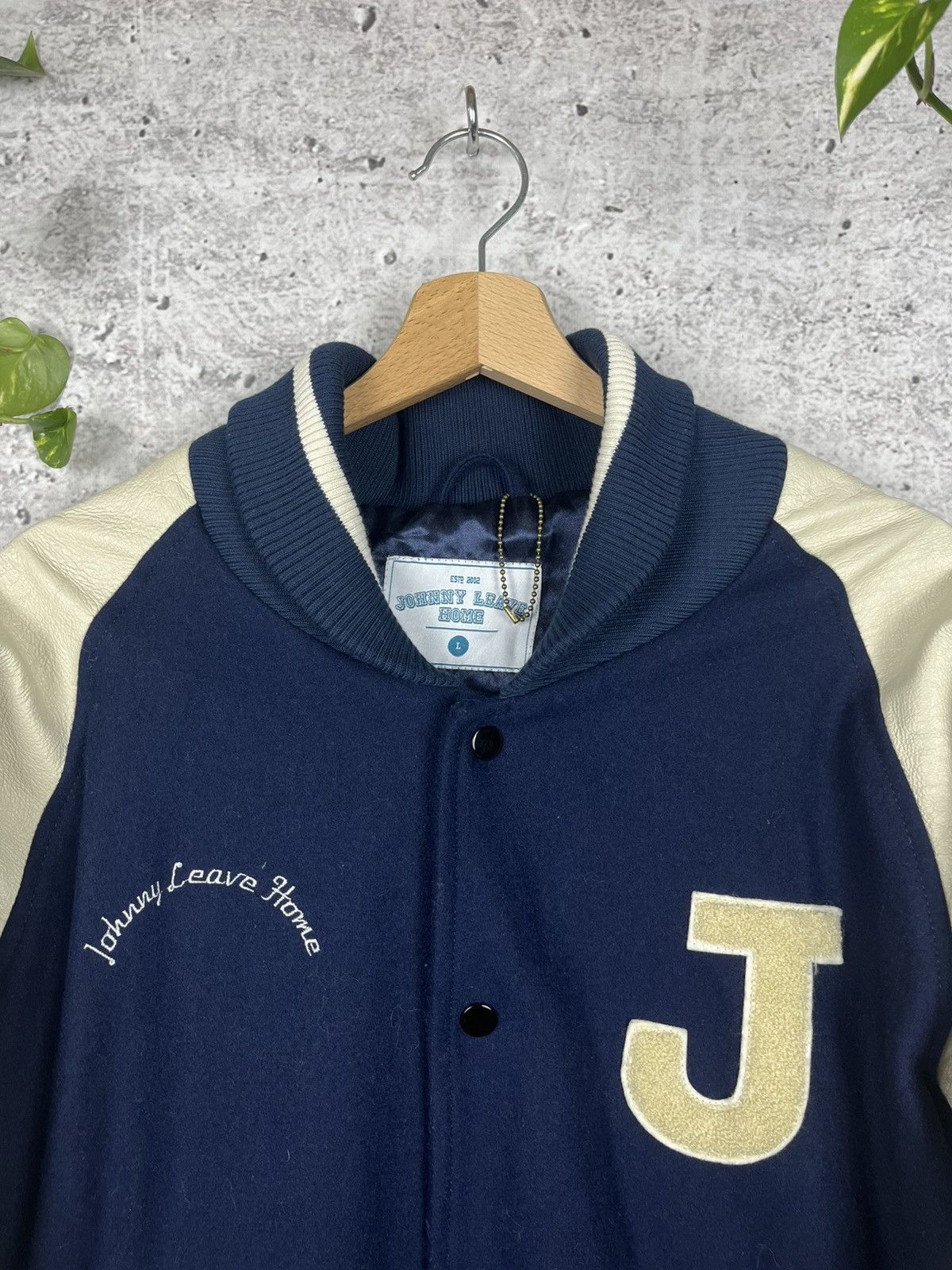 Japanese Brand × Vintage Johnny Leave Home Leather&Wool Bomber Varsity Jacket L Size US L / EU 52-54 / 3 - 2 Thumbnail