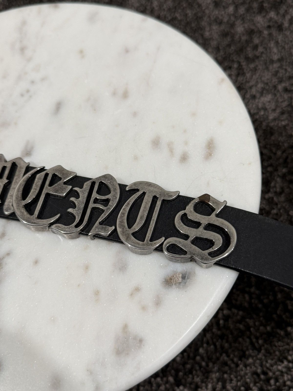 Vetements Vetements Gothic Logo Lettered Black/Silver Belt Size 32 - 5 Thumbnail