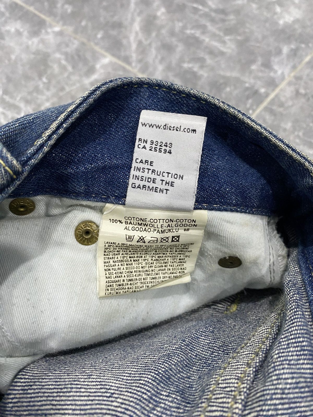 Diesel × Vintage Vintage Diesel Denim Selvedge Jeans Size US 30 / EU 46 - 12 Thumbnail