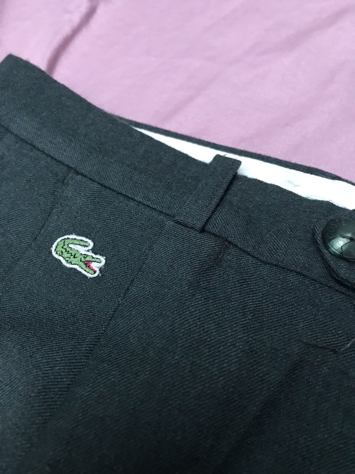 Lacoste LACOSTE HIGH WAISTED PLEATED TROUSER, DENCE WOOL FLANNEL Size 44R - 2 Thumbnail