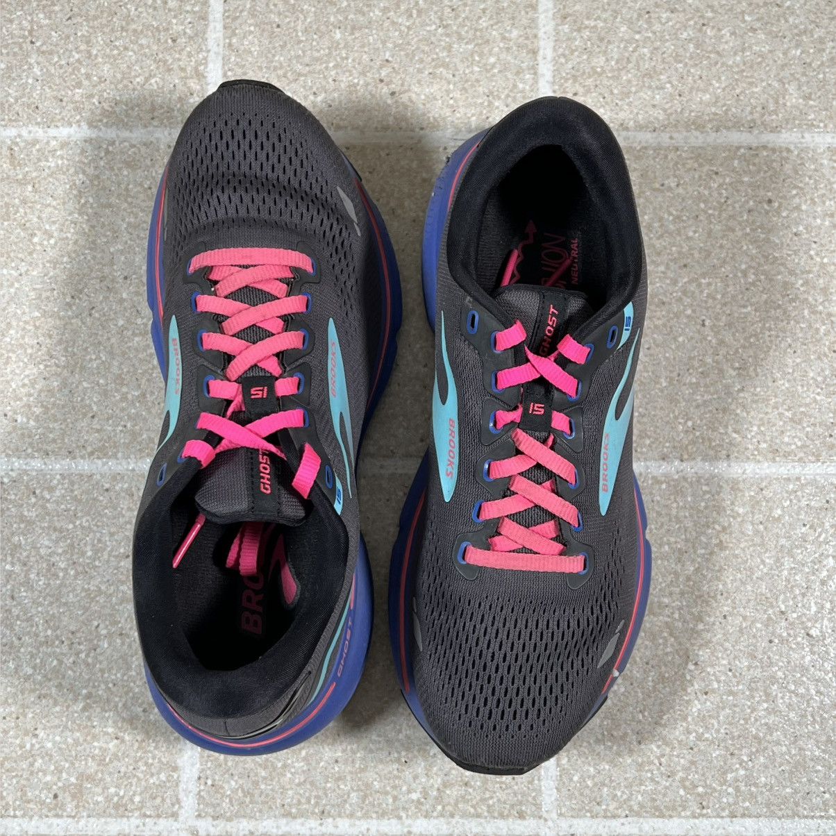 Brooks Brooks Ghost 15 Womens 8 Gray Pink Running Sneakers Size US 8 / IT 38 - 6 Thumbnail