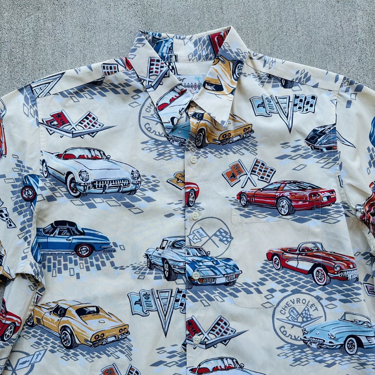 Reyn Spooner Vintage Reyn Spooner Hawaiian Shirt Classic Cars Corvette Size US M / EU 48-50 / 2 - 2 Thumbnail
