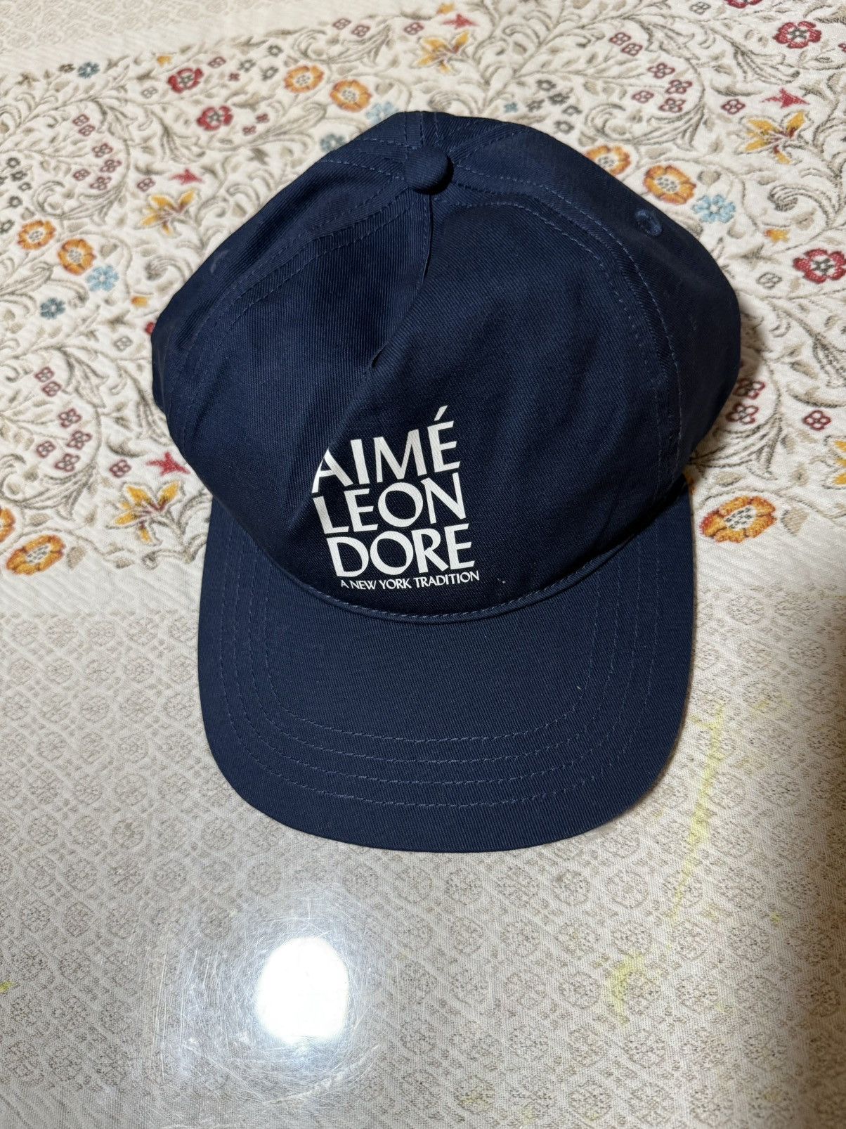 Aime Leon Dore Aime Leon Dore ALD Stacked Logo Hat Cap Navy Cotton SnapBack Size ONE SIZE - 5 Thumbnail
