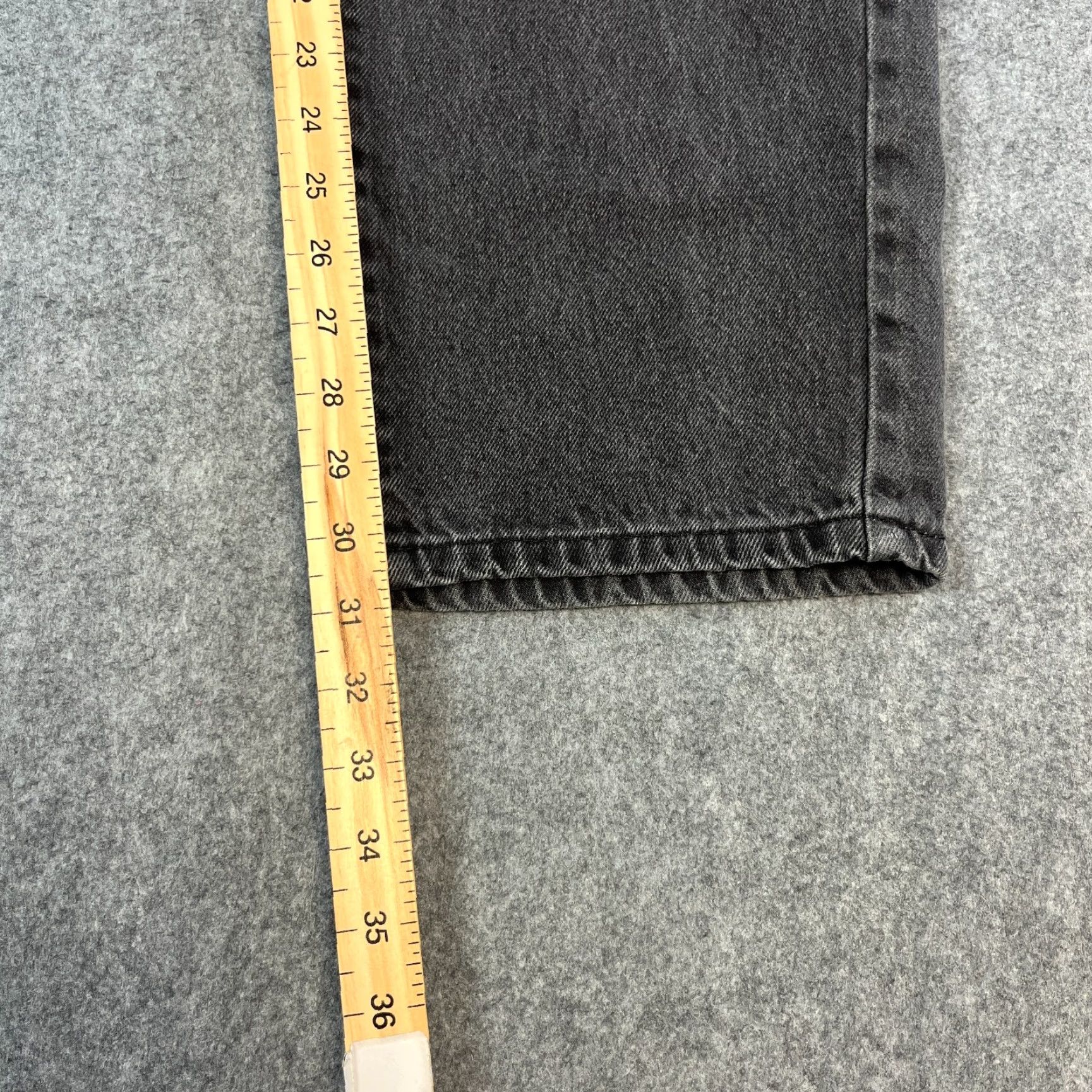 Vintage I Saw It First Womens Jeans Relaxed Baggy Straight W28 L32 Grey High Waist Denim 5-Pocket Shirt Womens Jeans England UK8 Vintage No Pattern Jeans Size 30" / US 8 / IT 44 - 4 Thumbnail