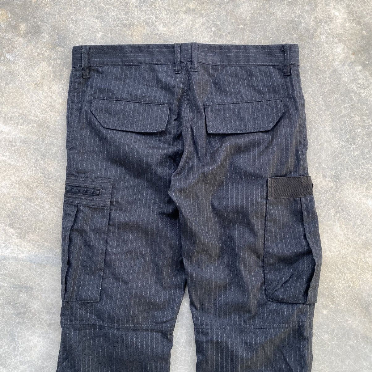 Tete Homme TETE HOMME Hickory Stripe Cargo Flare Pants Size US 32 / EU 48 - 7 Thumbnail