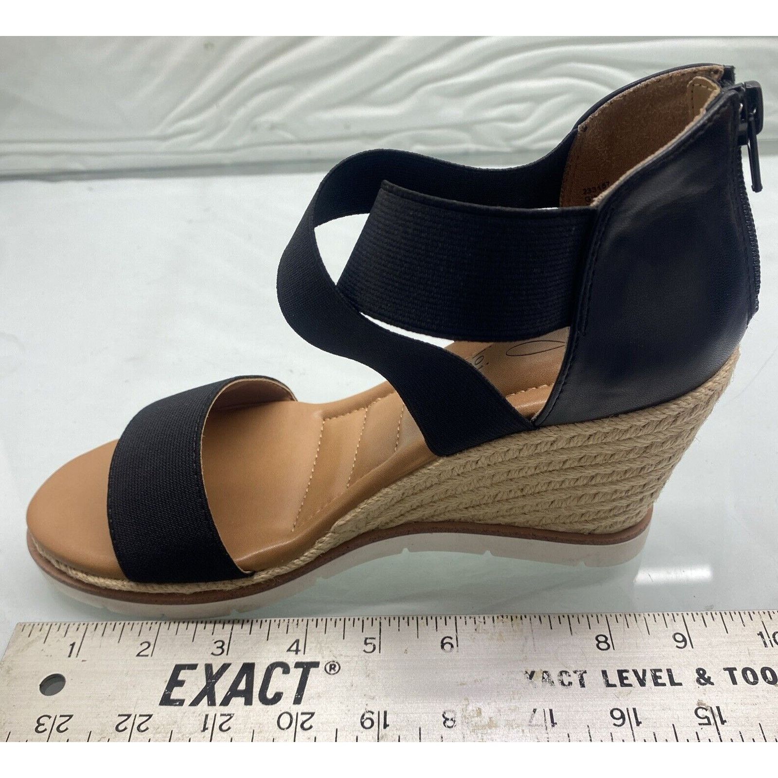 Joie Joie Women Ginger Slingbacks Espadrille Wedges Black Size 8M Size US 8 / IT 38 - 5 Thumbnail