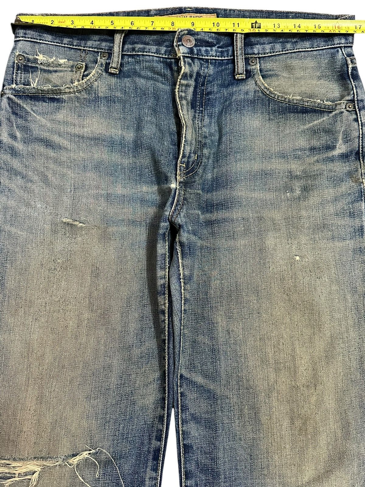Japanese Brand Vintage Japanese Uniqlo Mud Wash Distressed Baggy Jeans Size US 33 - 11 Thumbnail
