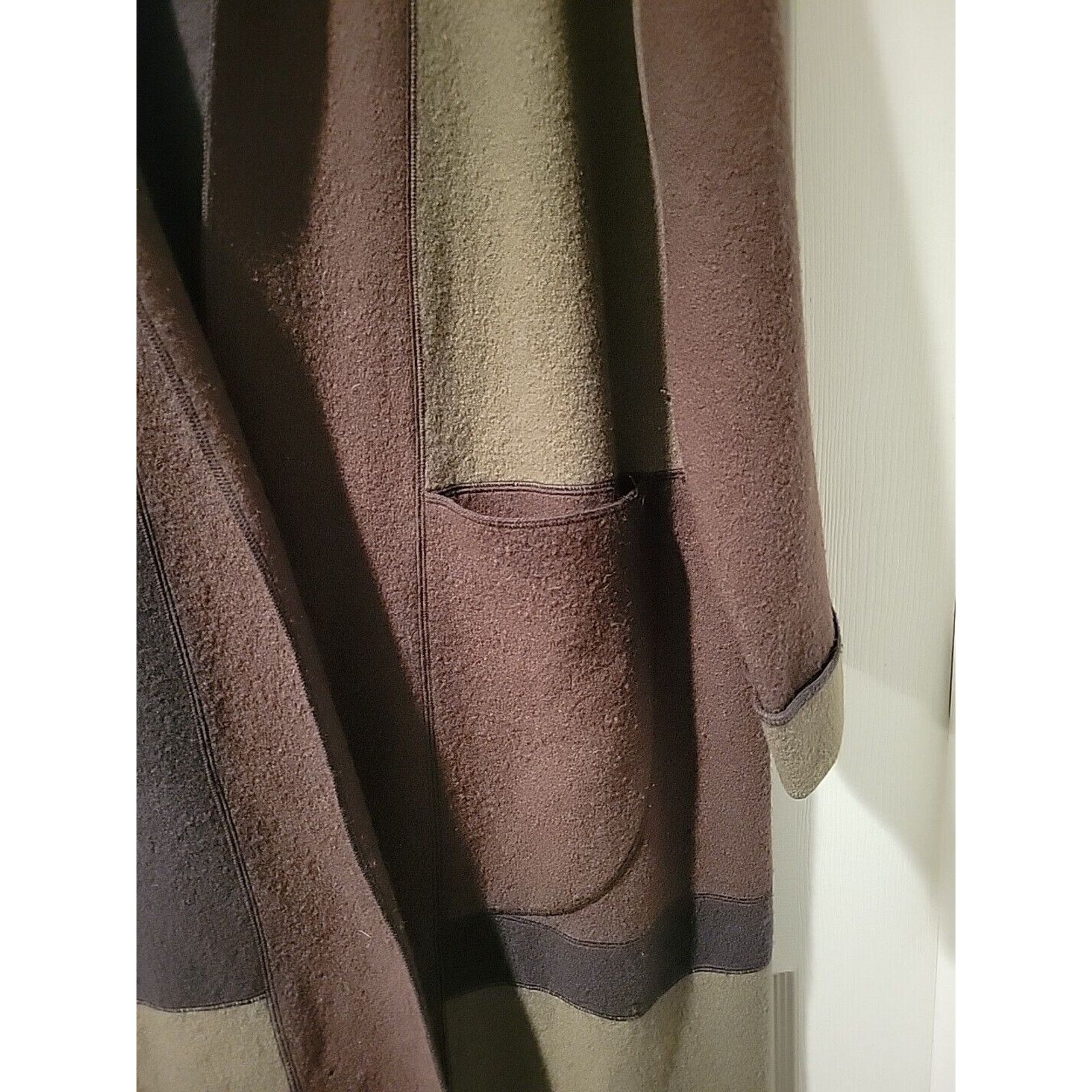 Other Mercer & Madison All Wool Long Wrap Cardigan Blocking Size L Size L / US 10 / IT 46 - 6 Thumbnail