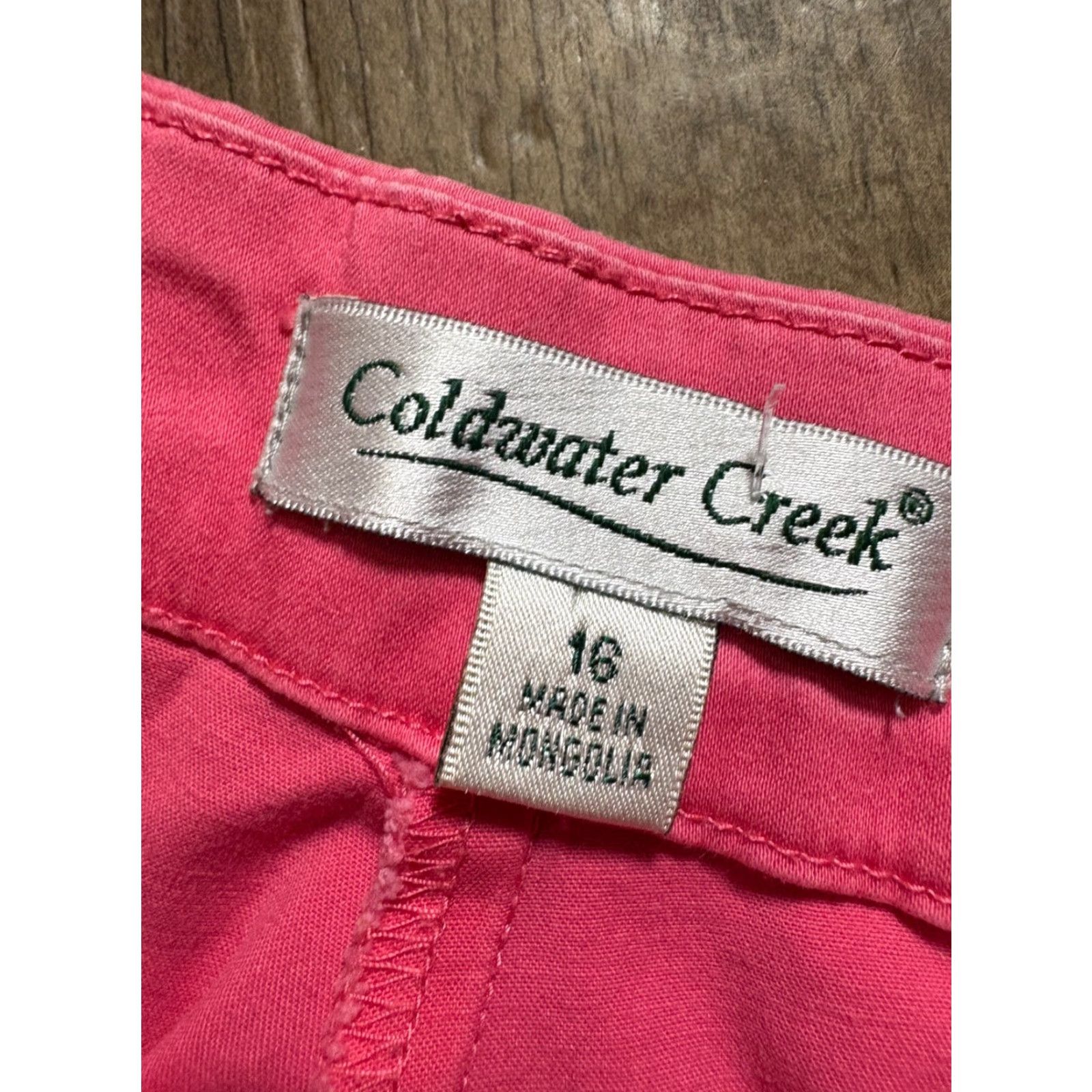 Coldwater Creek VINTAGE Coldwater Creek Pants Women Size 16 Pink Cotton Blend RN 98516 Cropped Straight Leg 22in Inseam Womens Size 38" / US 16 / IT 52 - 4 Thumbnail