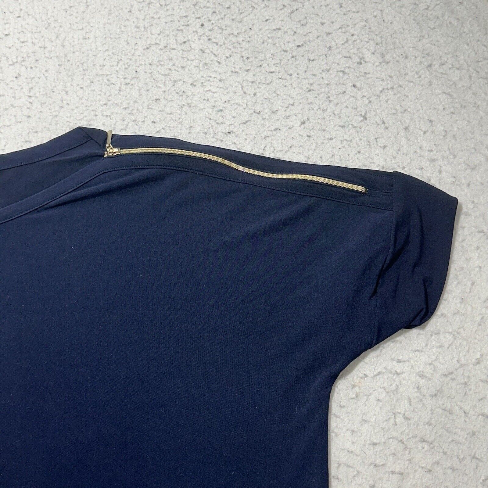 Chicos Chico's Large Blue Dolman Sleeve Zipper Accent Blouse Top Size L / US 10 / IT 46 - 2 Thumbnail